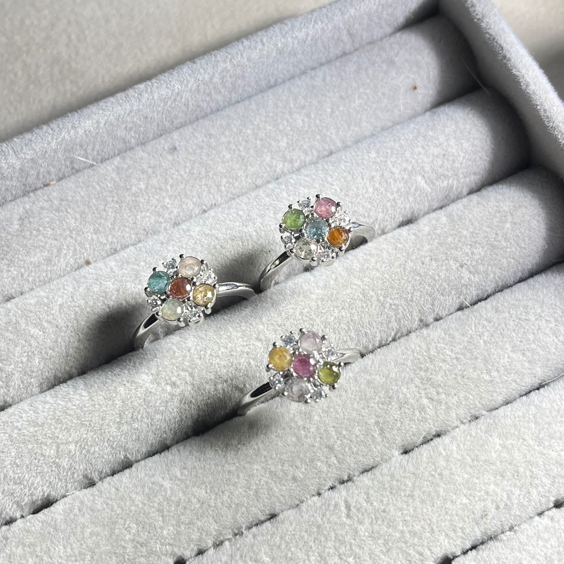 繽紛時來運轉彩色碧璽戒指💍