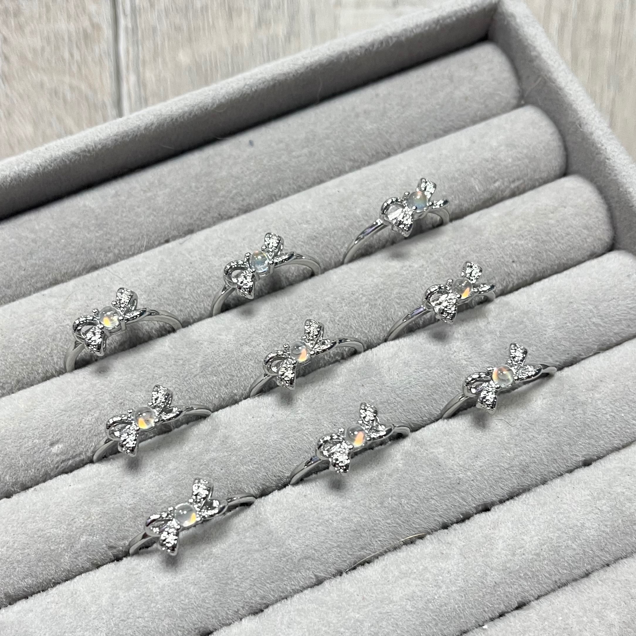 蝴蝶結🎀輕奢馬島月光戒指💍