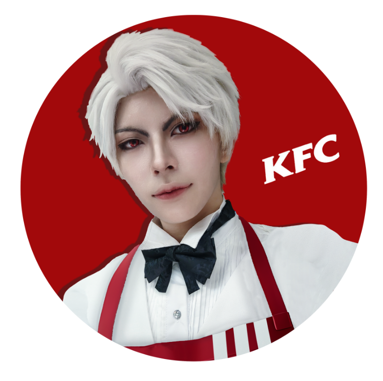 COS x KFC 同人吧唧44mm 金屬背圓形胸章