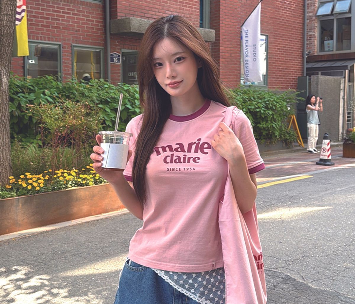 MARIE CLAIRE 撞色短袖