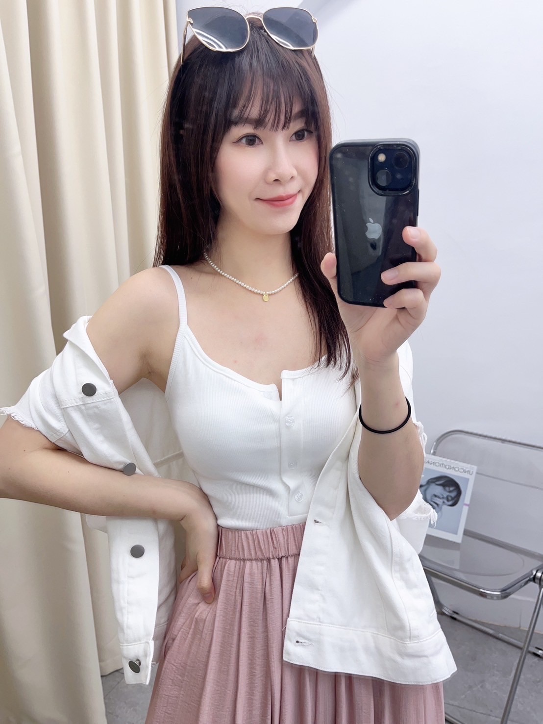 522-1333 排扣細肩小可愛