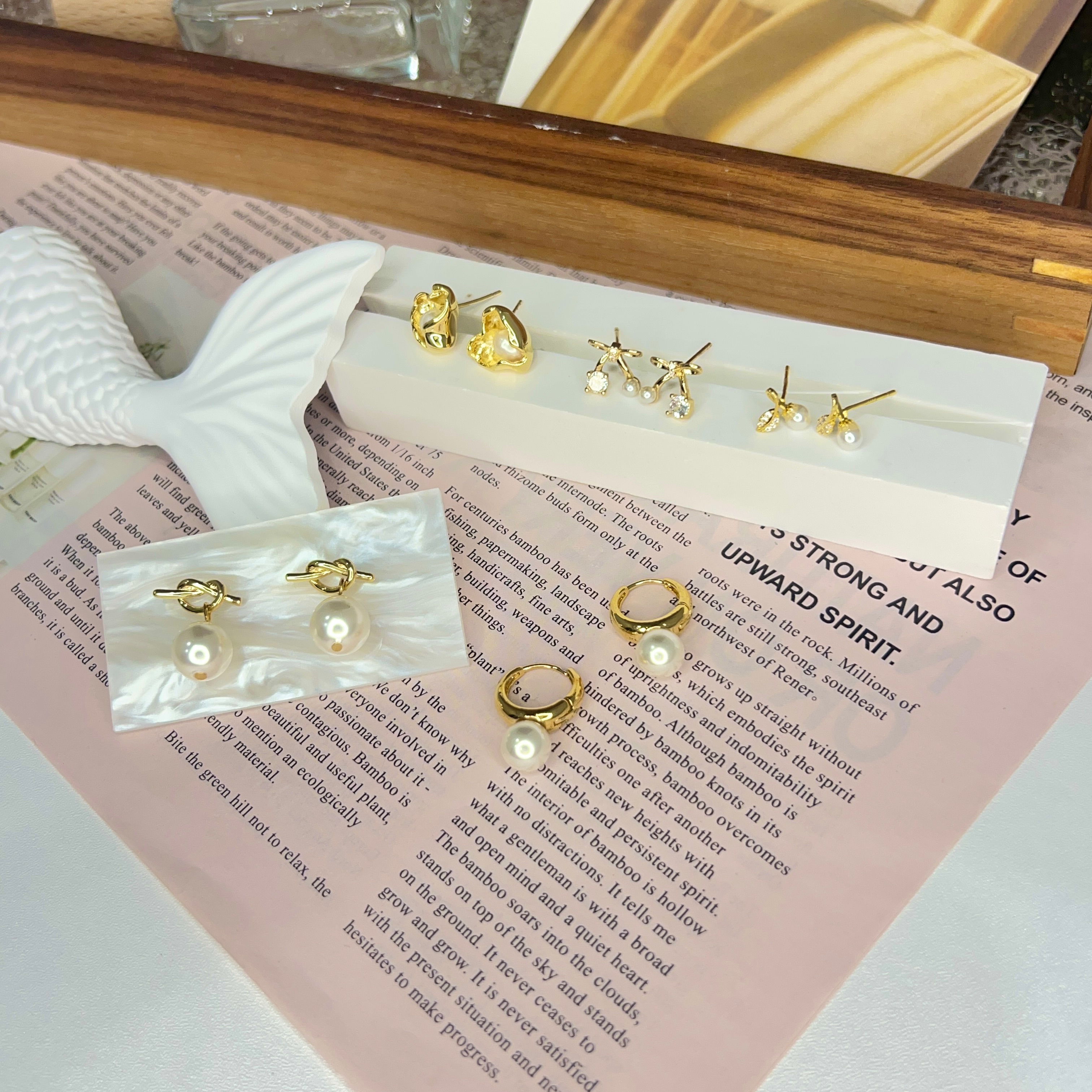 韓國小姐姐の耳環-迷人珍珠