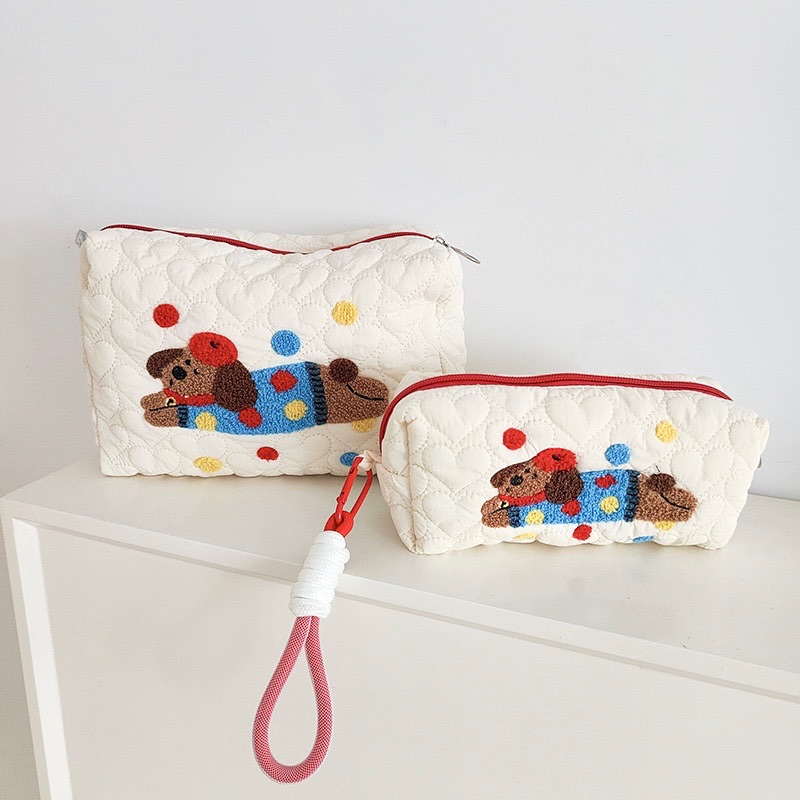 趴趴臘腸狗勾化妝收納包