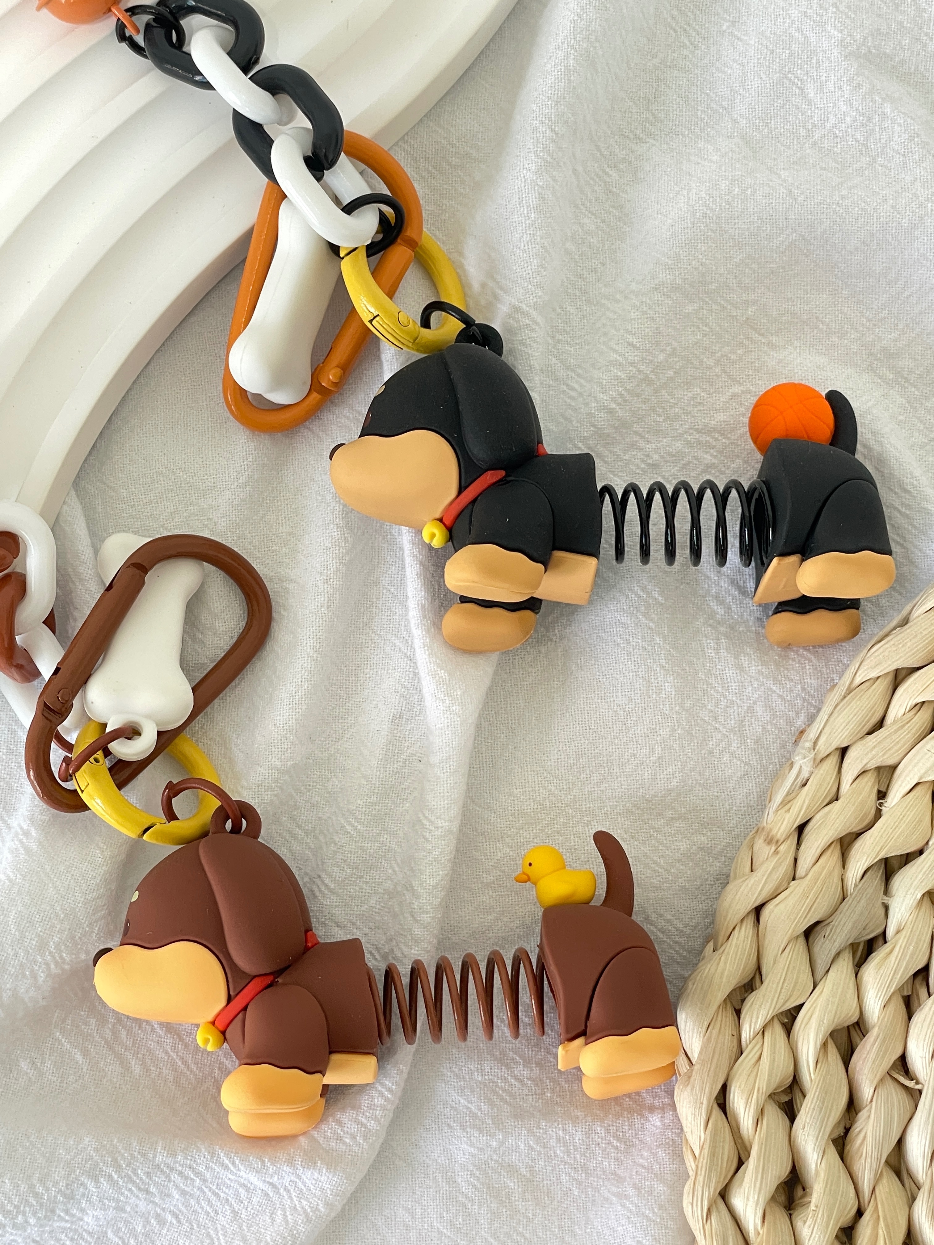 彈簧臘腸狗吊飾