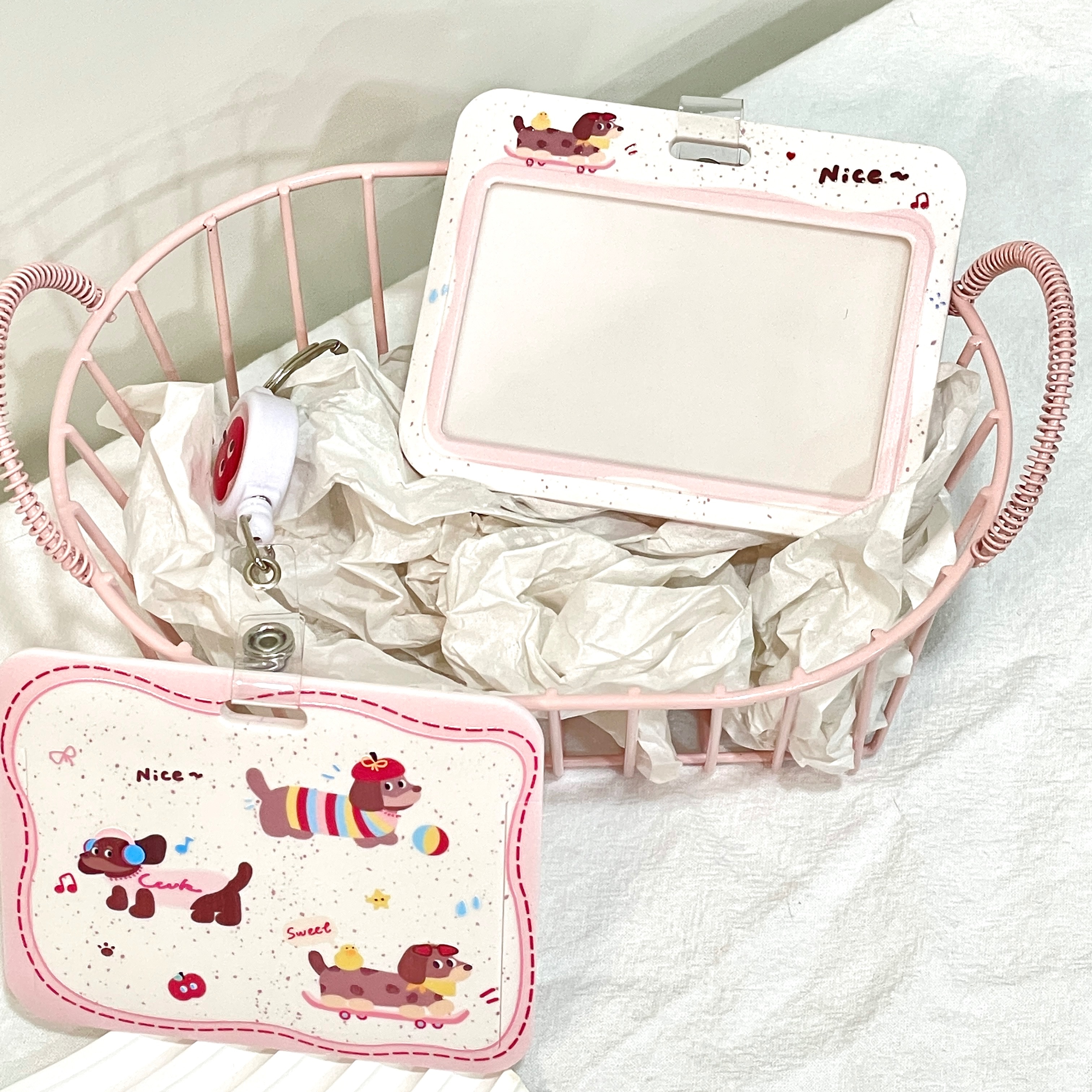 三隻臘腸狗證件套（橫式款）