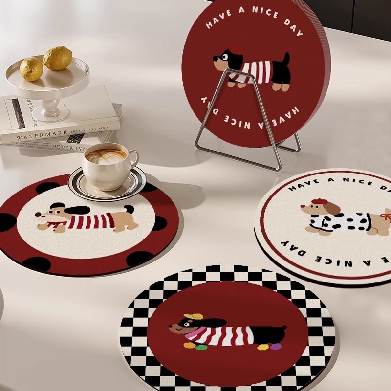 臘腸狗狗吸水杯餐墊