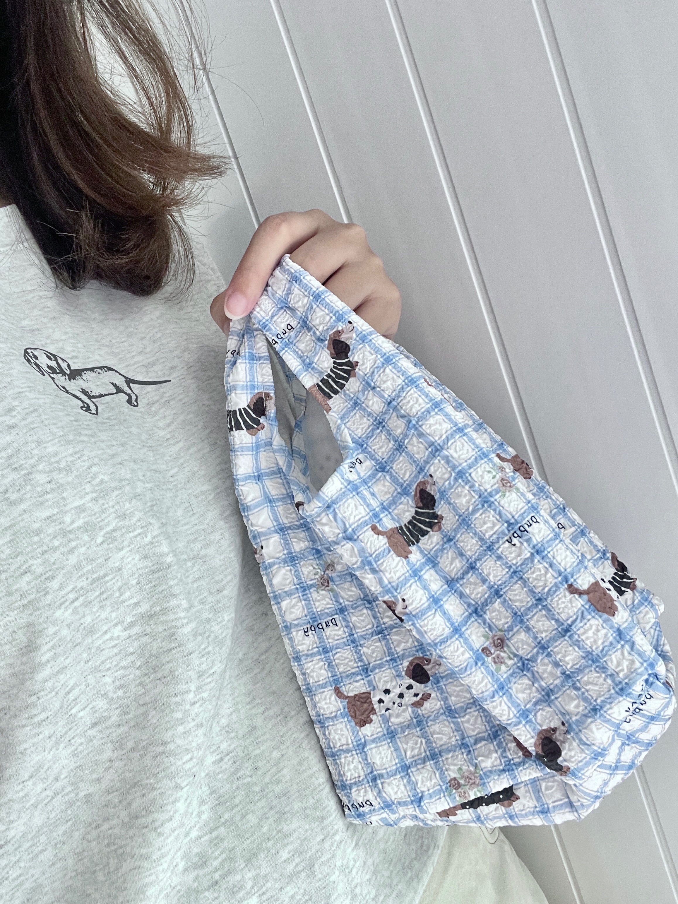 臘腸狗滿版手提小包