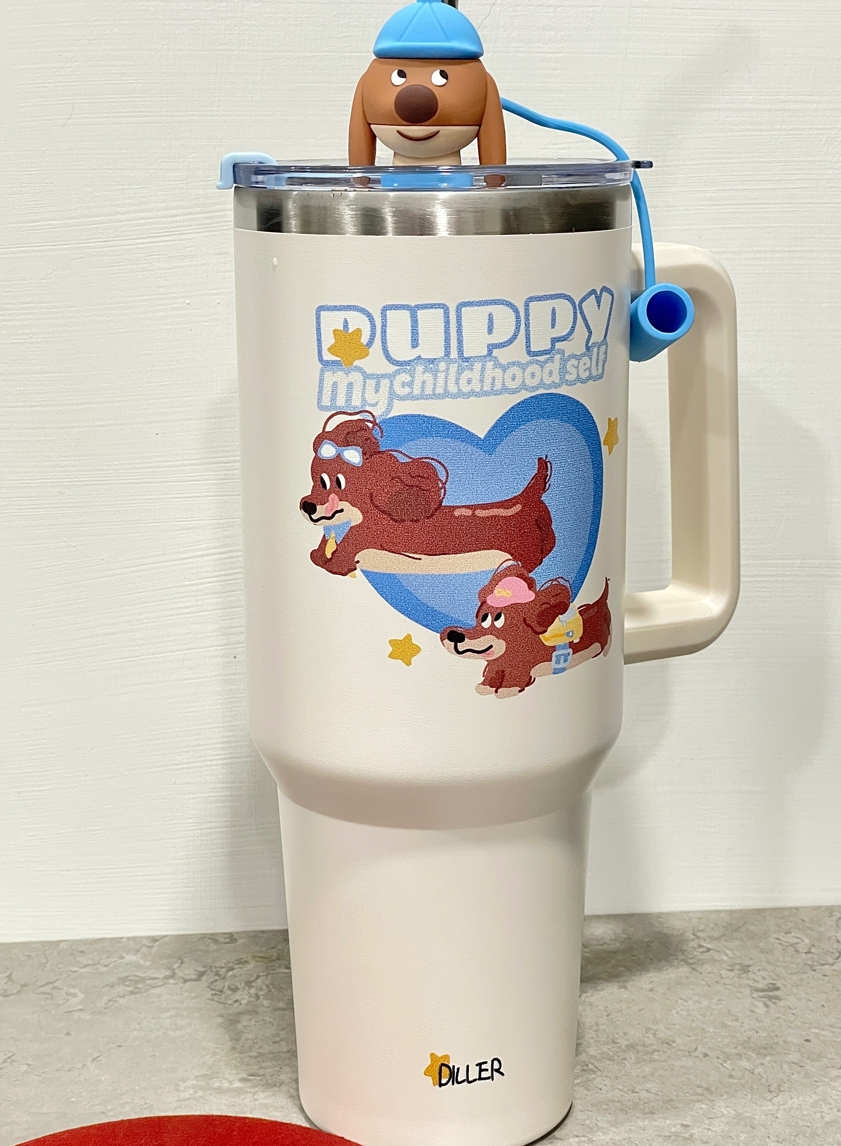 可愛臘腸狗大容量冰霸杯