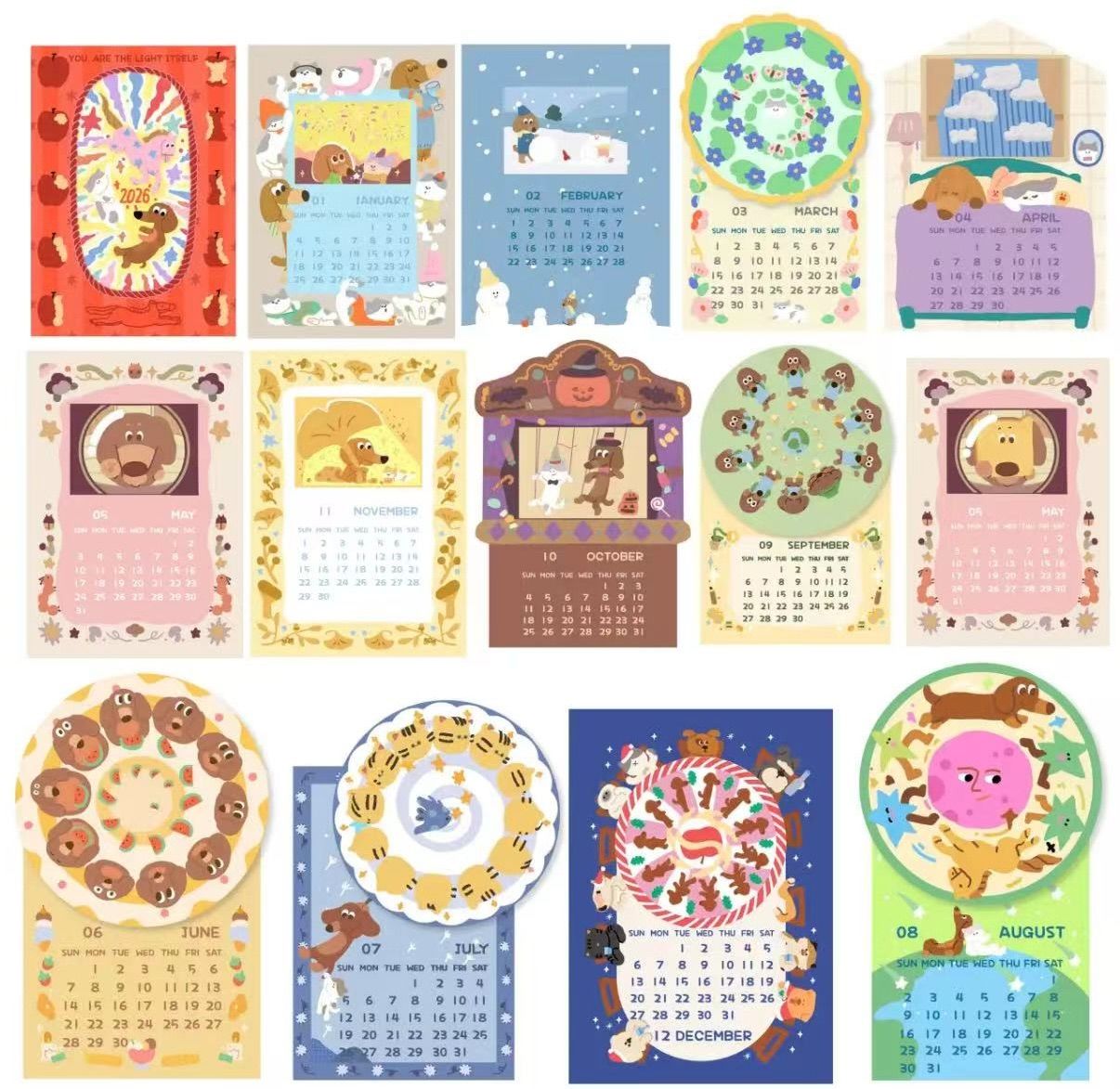 臘腸狗2026桌曆組