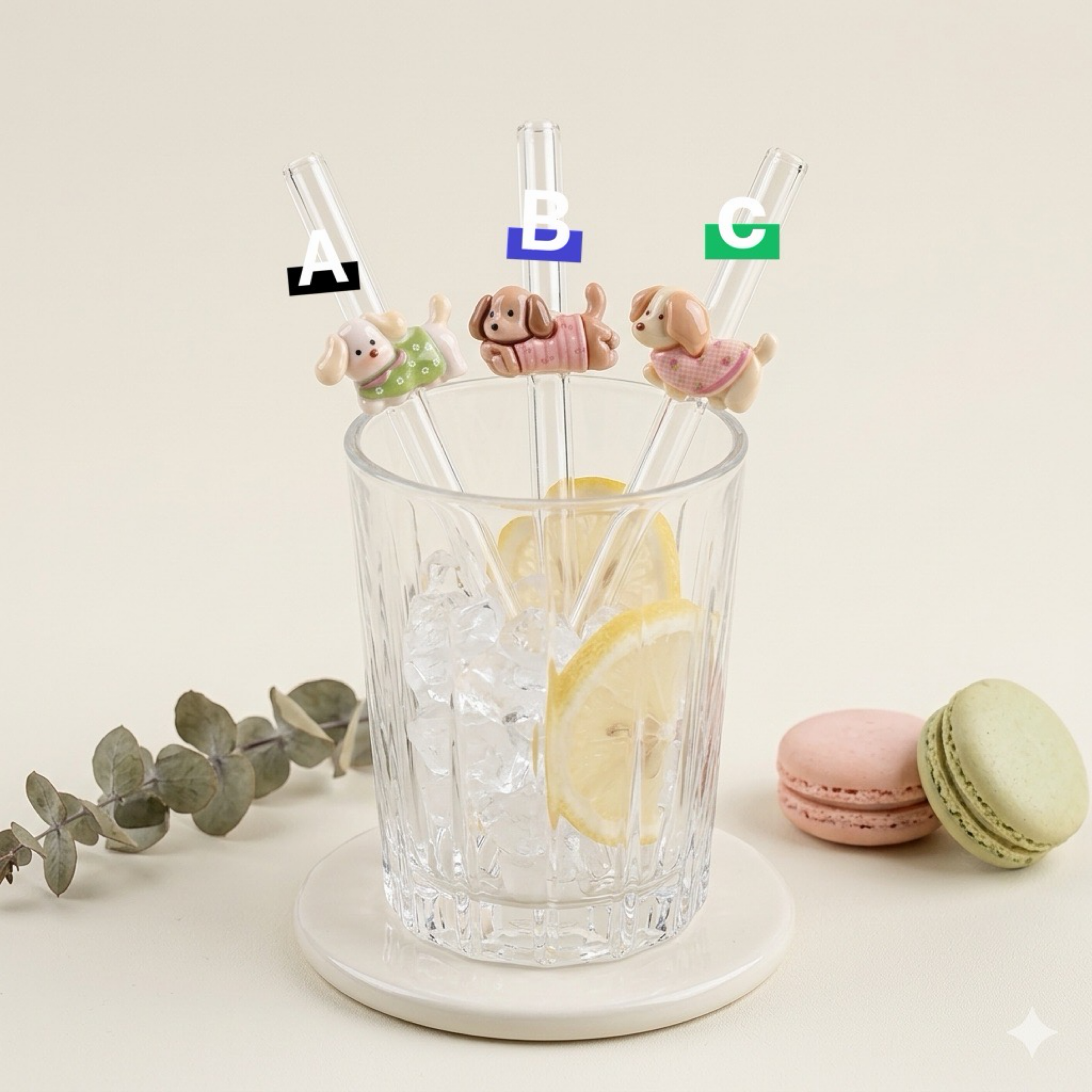 臘腸狗玻璃吸管棒