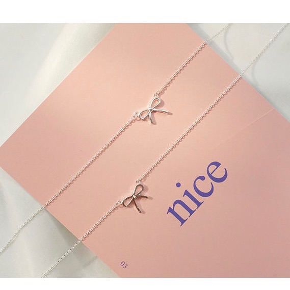 S925項鍊✨純銀蝴蝶結項鍊✨芭蕾風/流行款/韓風/好搭項鍊/純銀項鍊/低敏材質/可碰水/溫柔穿搭/純銀飾品