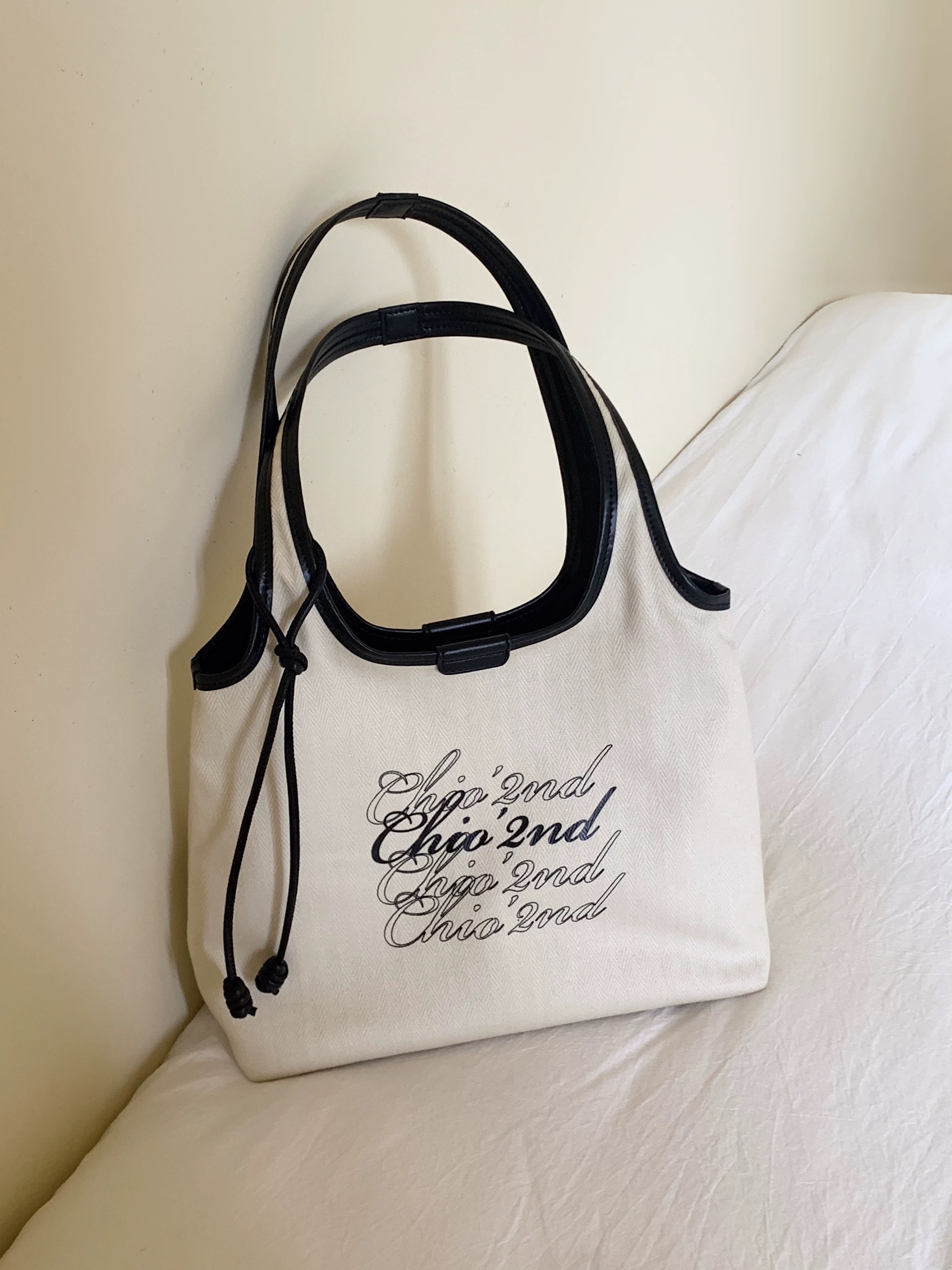 通勤大容量✨ 撞色滾邊帆布包 ✨簡單好搭/可放課本/長夾可入/輕盈包包/大容量包包/通勤族必備/單肩/女包/帆布包/撞色