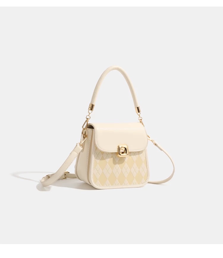 夏日配色✨夏日菱格包✨格紋包/亮眼色系/可愛風/夏天包包/兩種背法/橘色包包/手提包/肩背包/斜背包/時尚女包