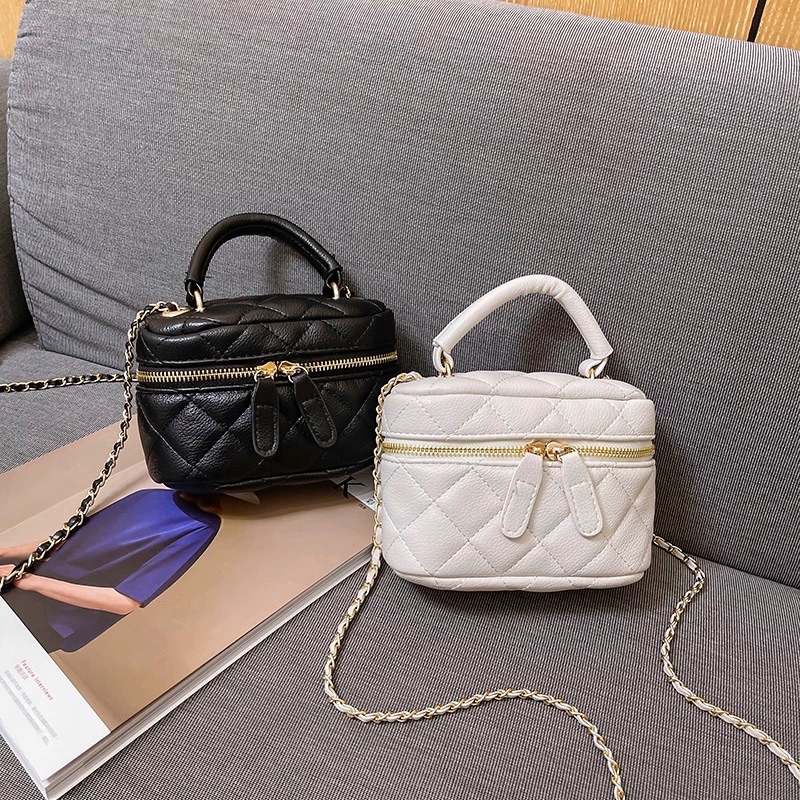 甜美首選✨小香菱格紋便當包✨甜美可愛/菱格紋包包/小香風包包/質感包包/小包/氣質包包/手提包/肩背包/單肩包/時尚女包