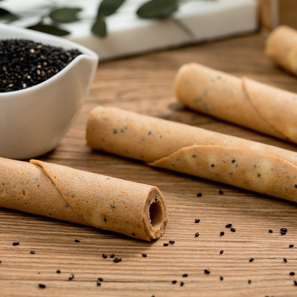 【Mr.Roll手工蛋捲】芝麻蛋捲 180g