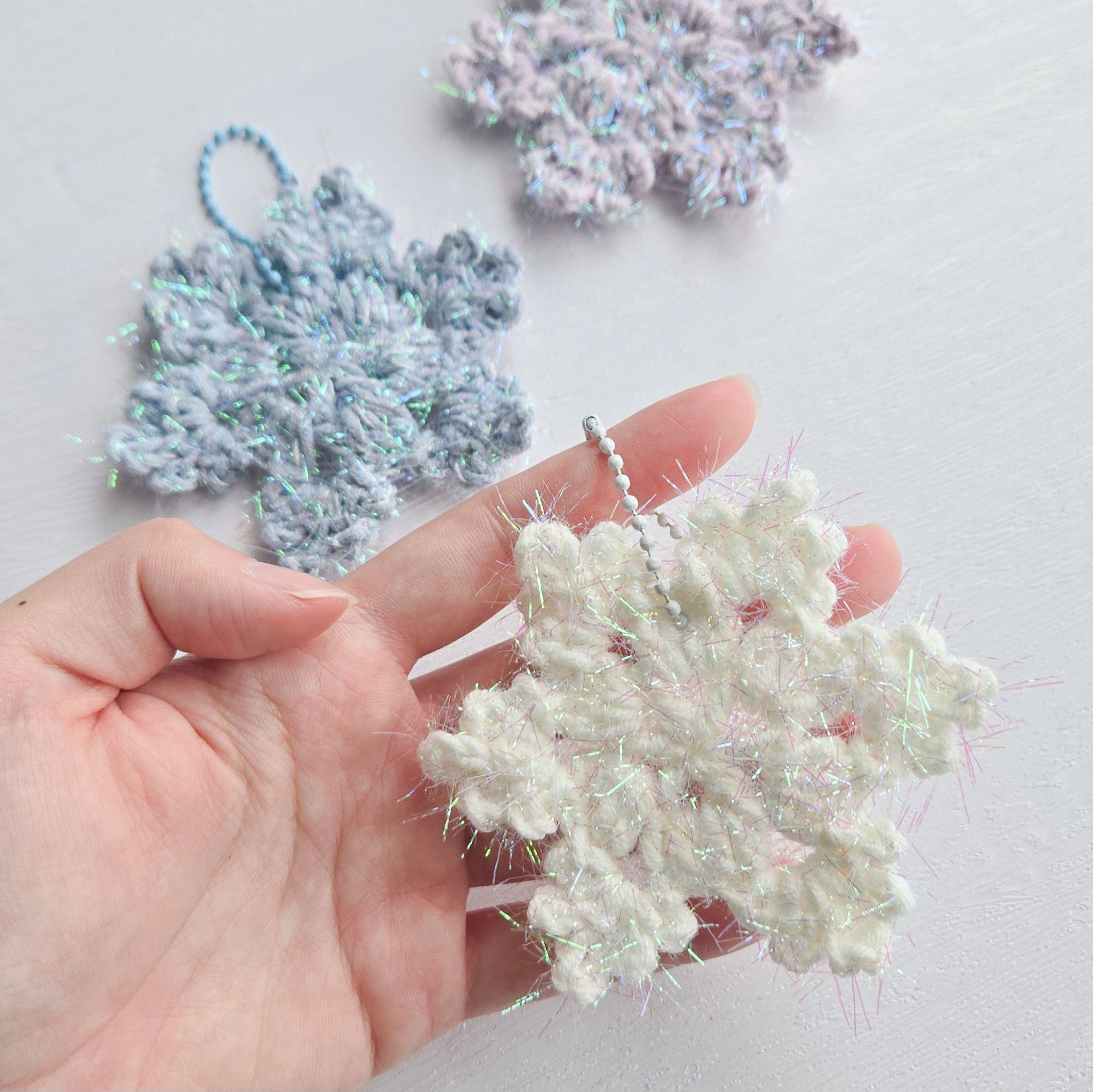 ≡ 材料包 ≡ 雪花織片吊飾 （新手）