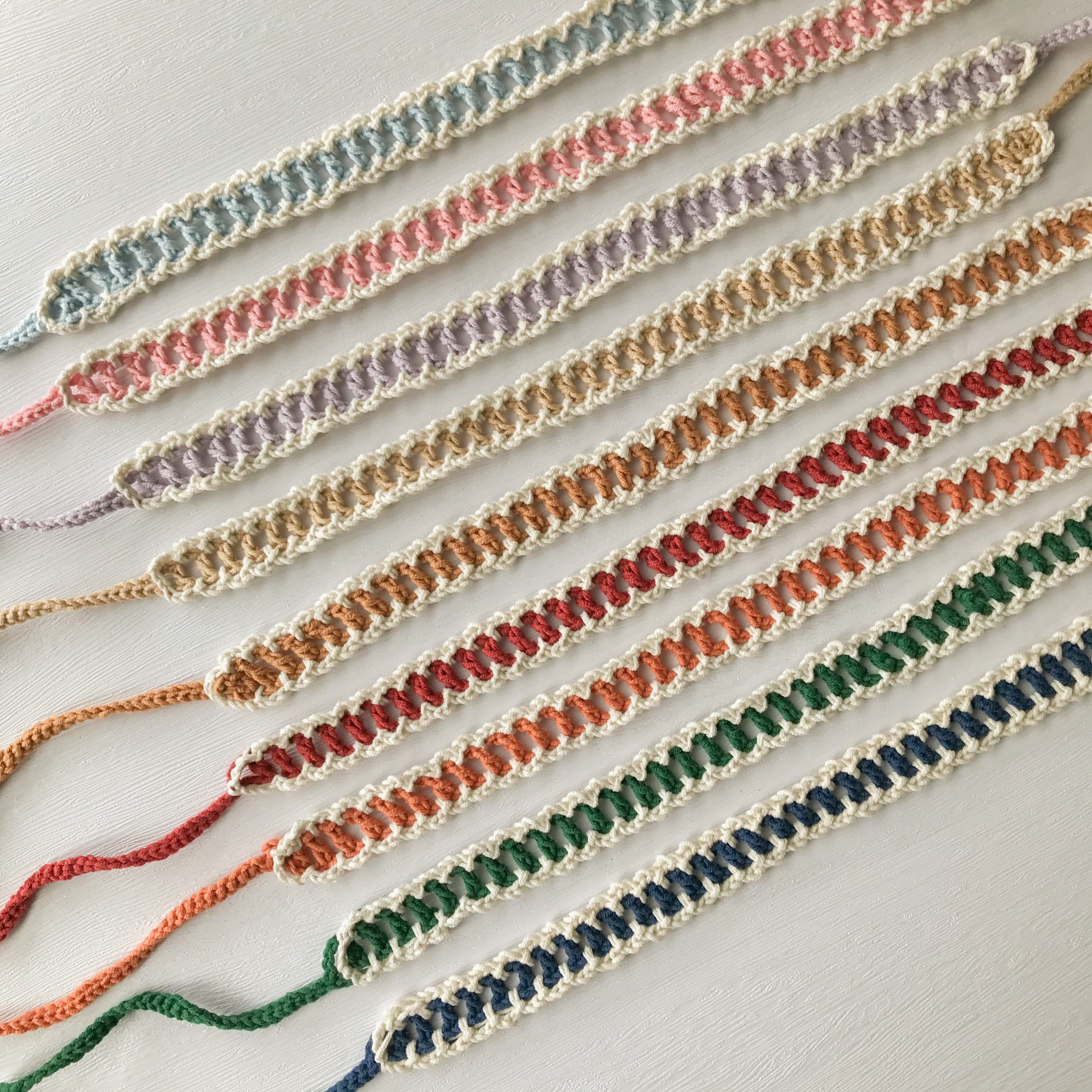 ≡ 材料包 ≡ 糖霜髮帶 一份三個顏色（新手）