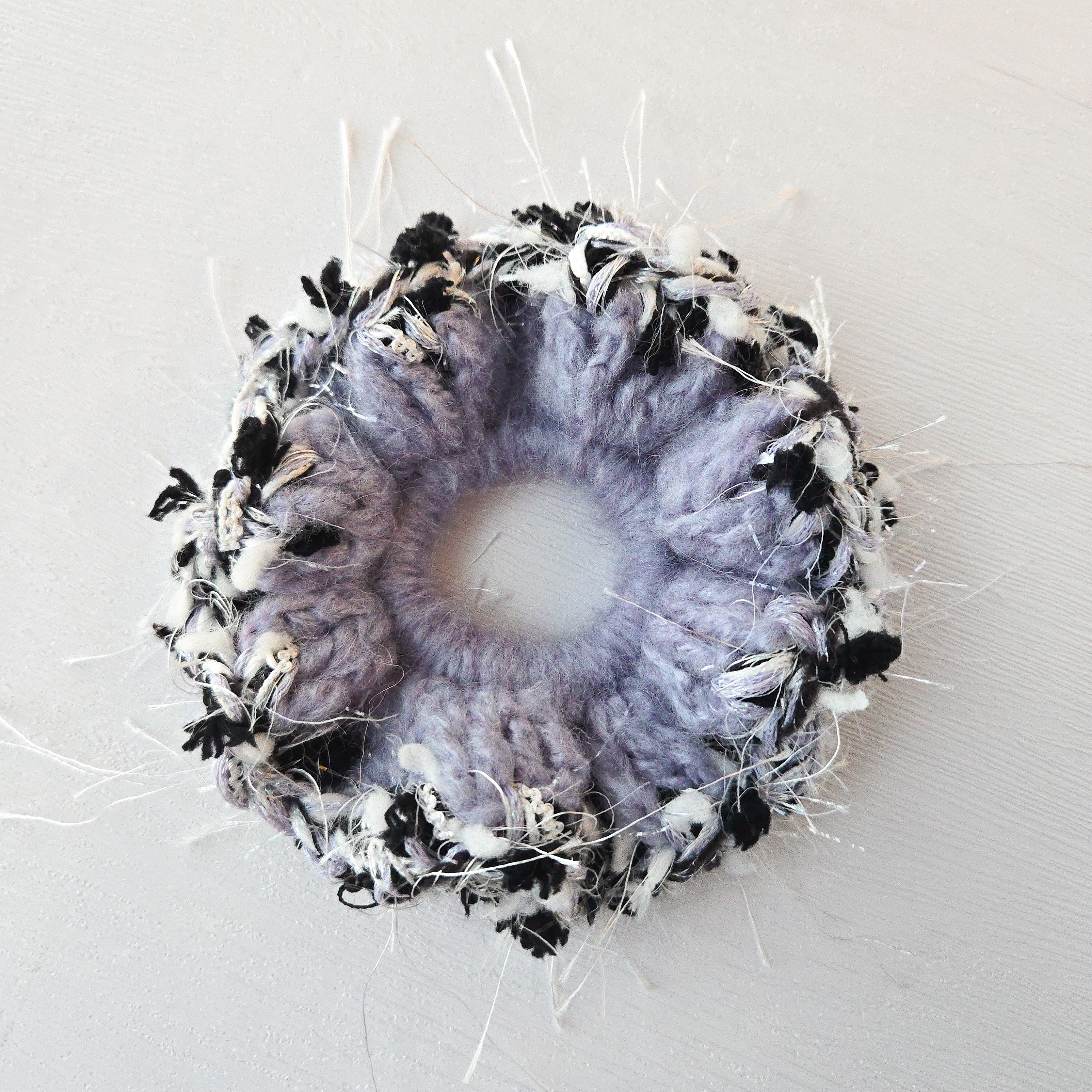 ≡ 材料包 ≡馬海毛手混線大腸髮圈（初級）