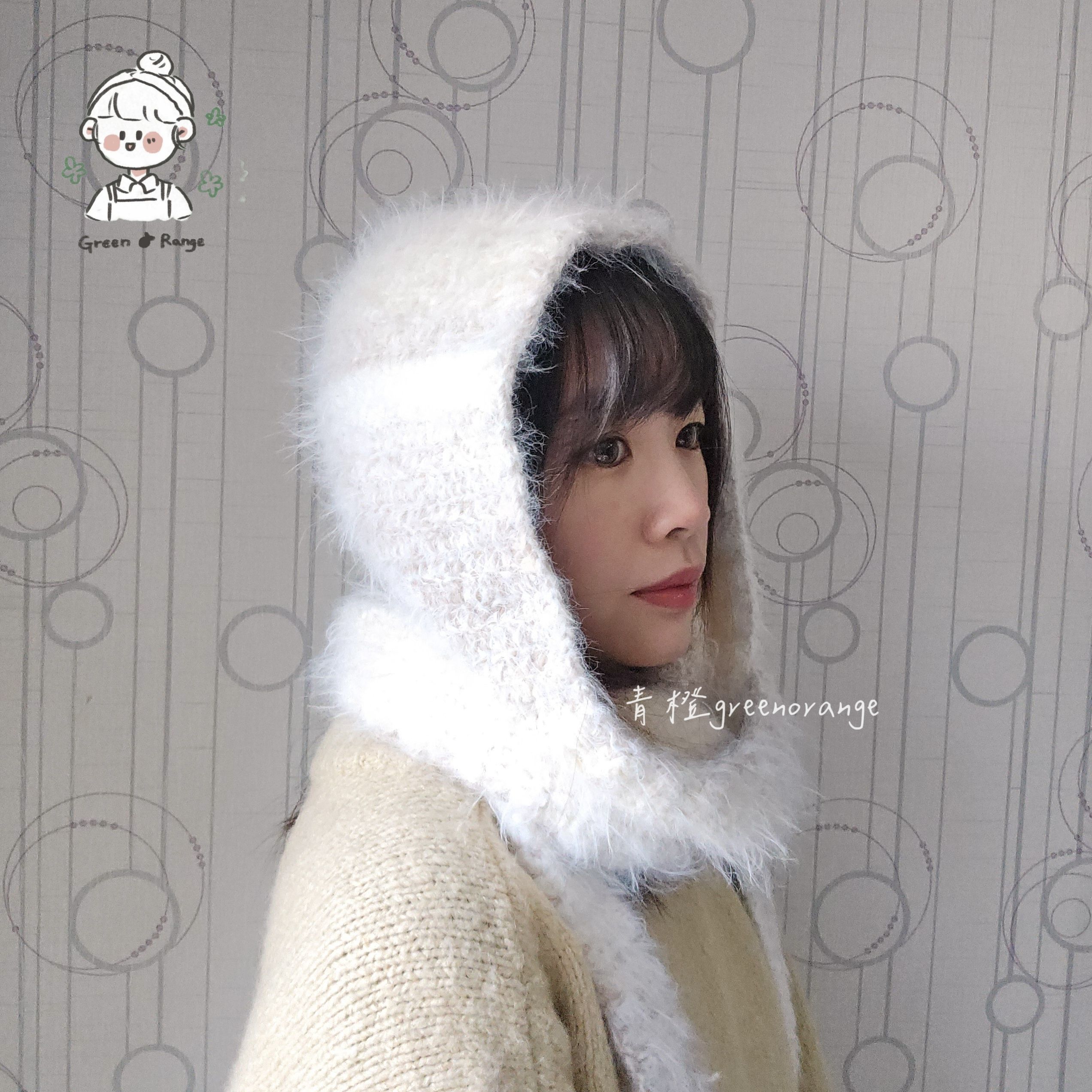 ≡ 材料包 ≡蘇菲帽子款圍巾（新手級）