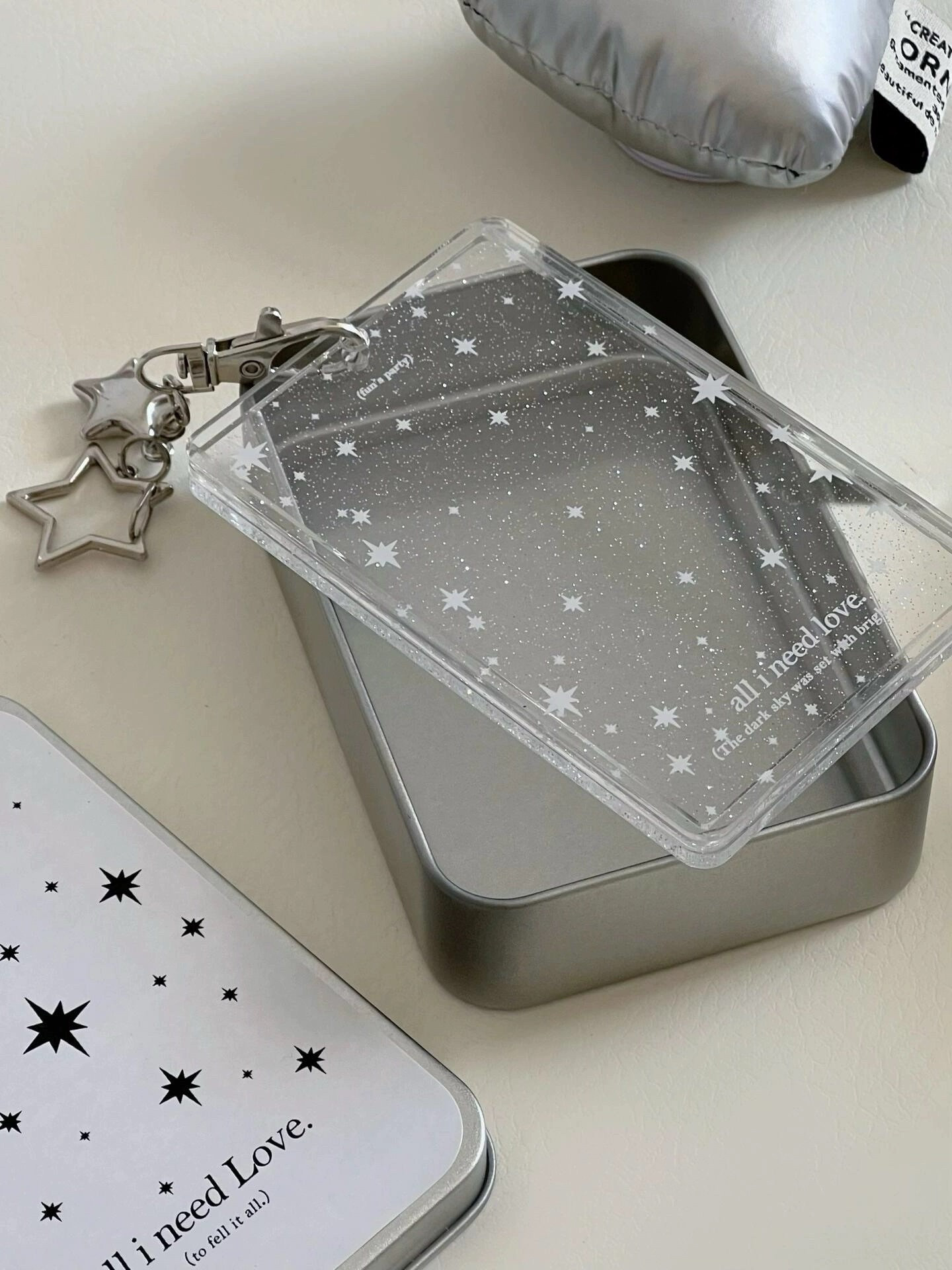 星星閃粉3寸壓克力卡套