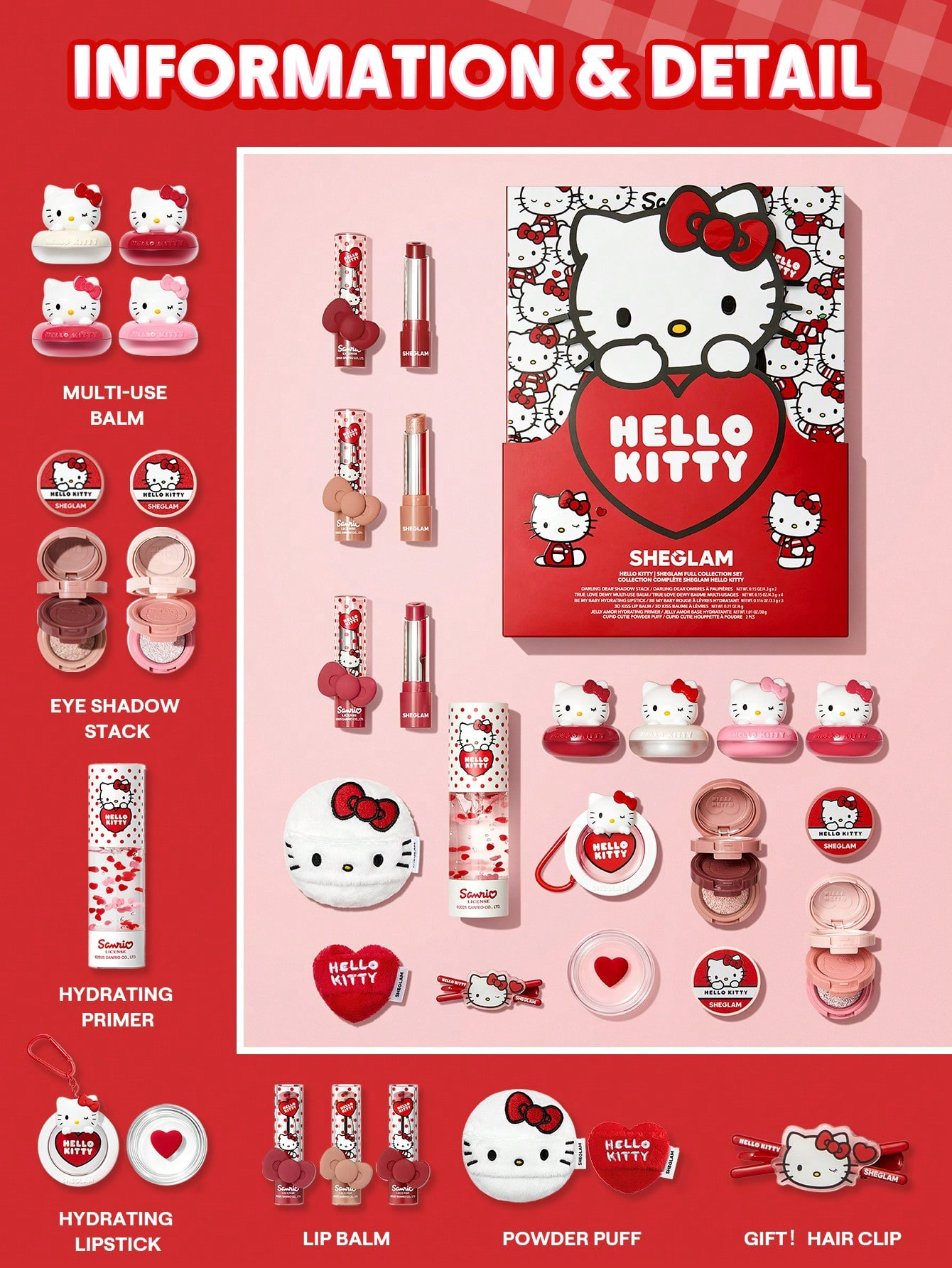 ＜ 預購 ＞SHEGLAM X Hellokitty情人節聯名系列💗