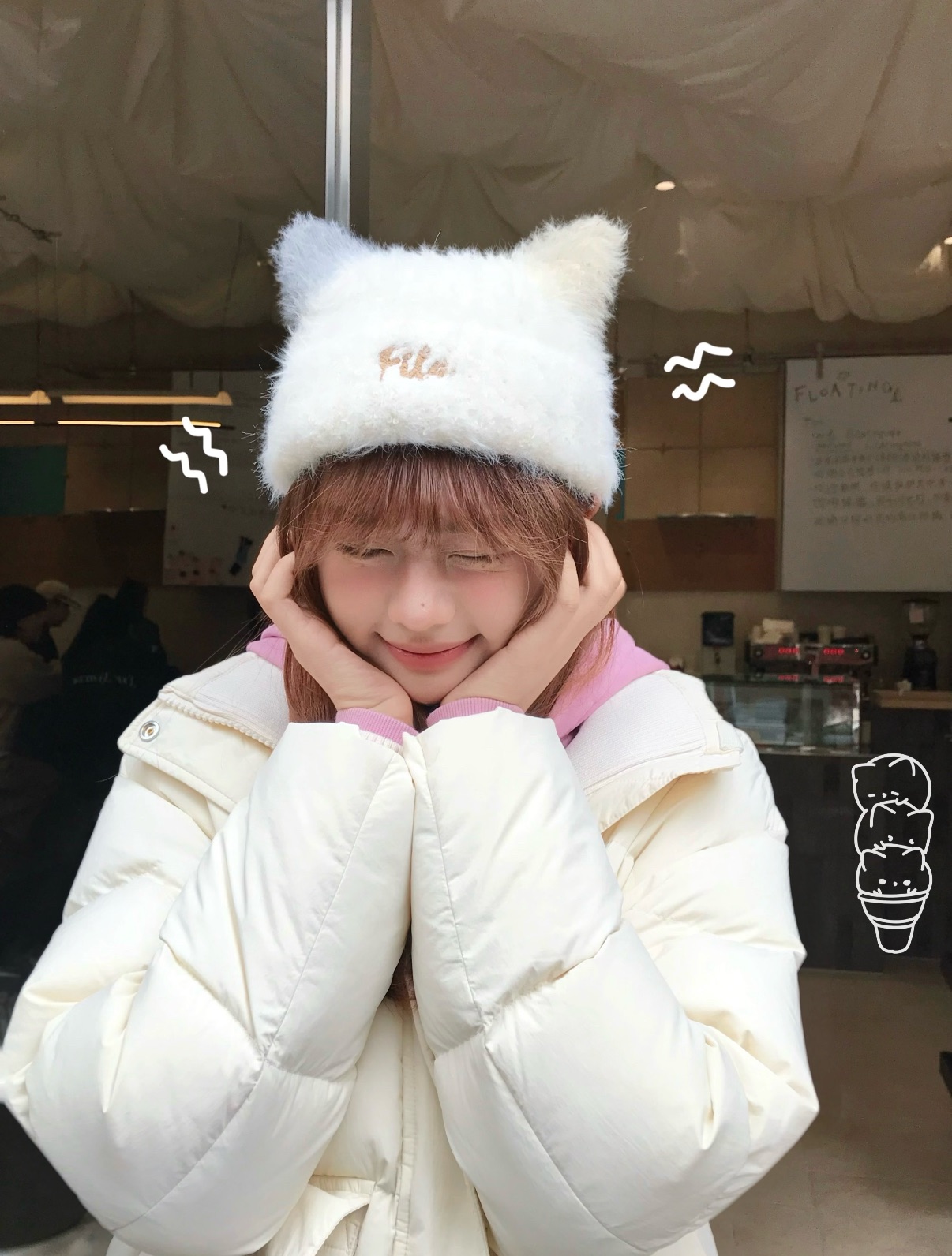 ＜預購＞ FILA 貓耳帽