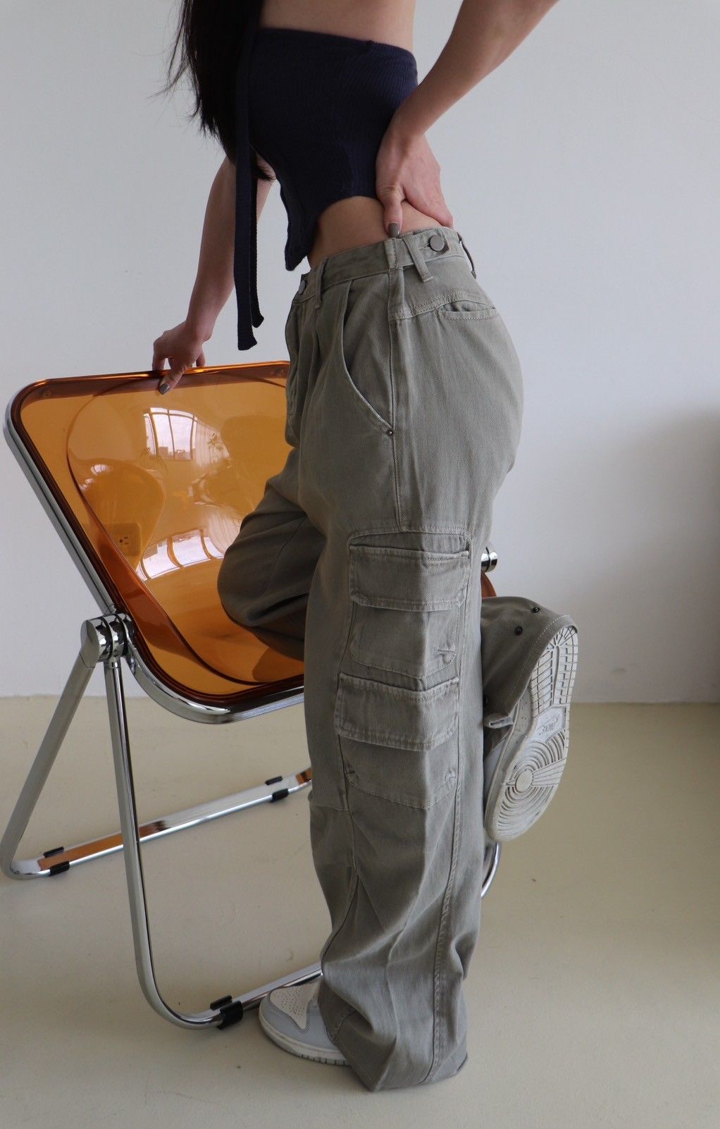 𝑶𝑱𝑰𝑮 X 𝑱𝑰 𝑴𝑨𝑫𝑬 獨家訂制調節扣空軍牛仔工裝褲（男女款）（情侶款）