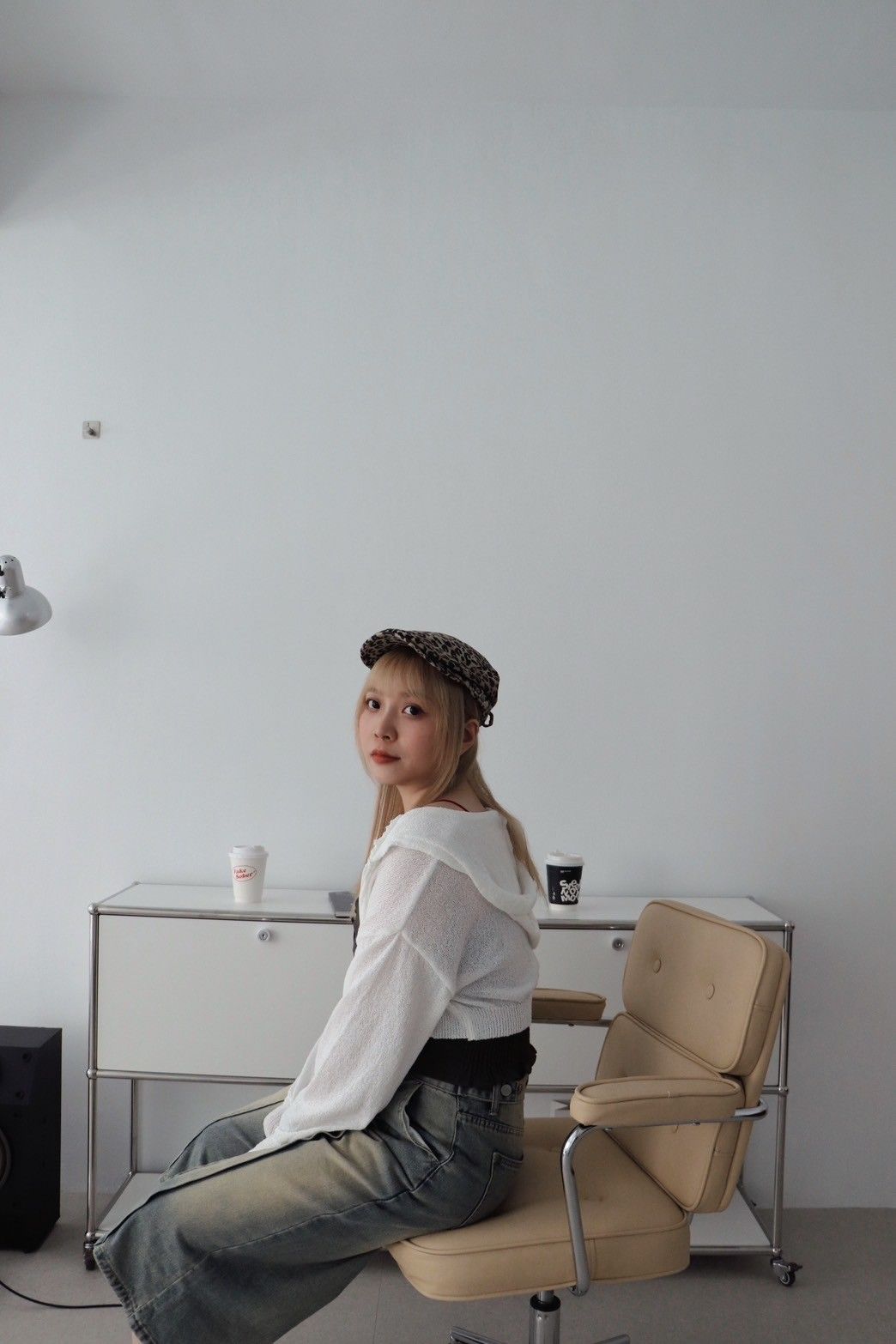 𝑶𝑱𝑰𝑮短版泡泡袖薄針織短外套