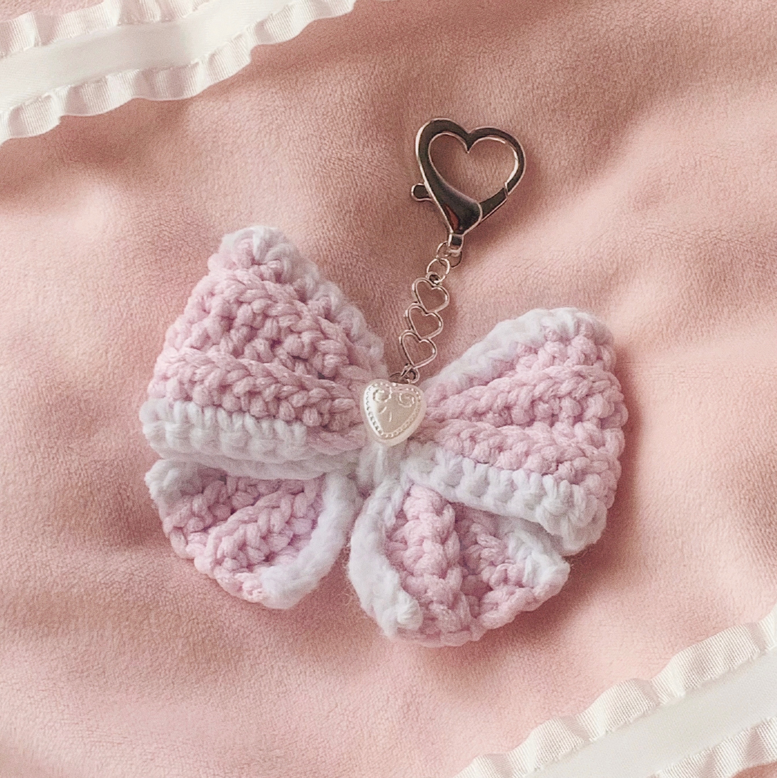 愛心蝴蝶結吊飾˖°♡