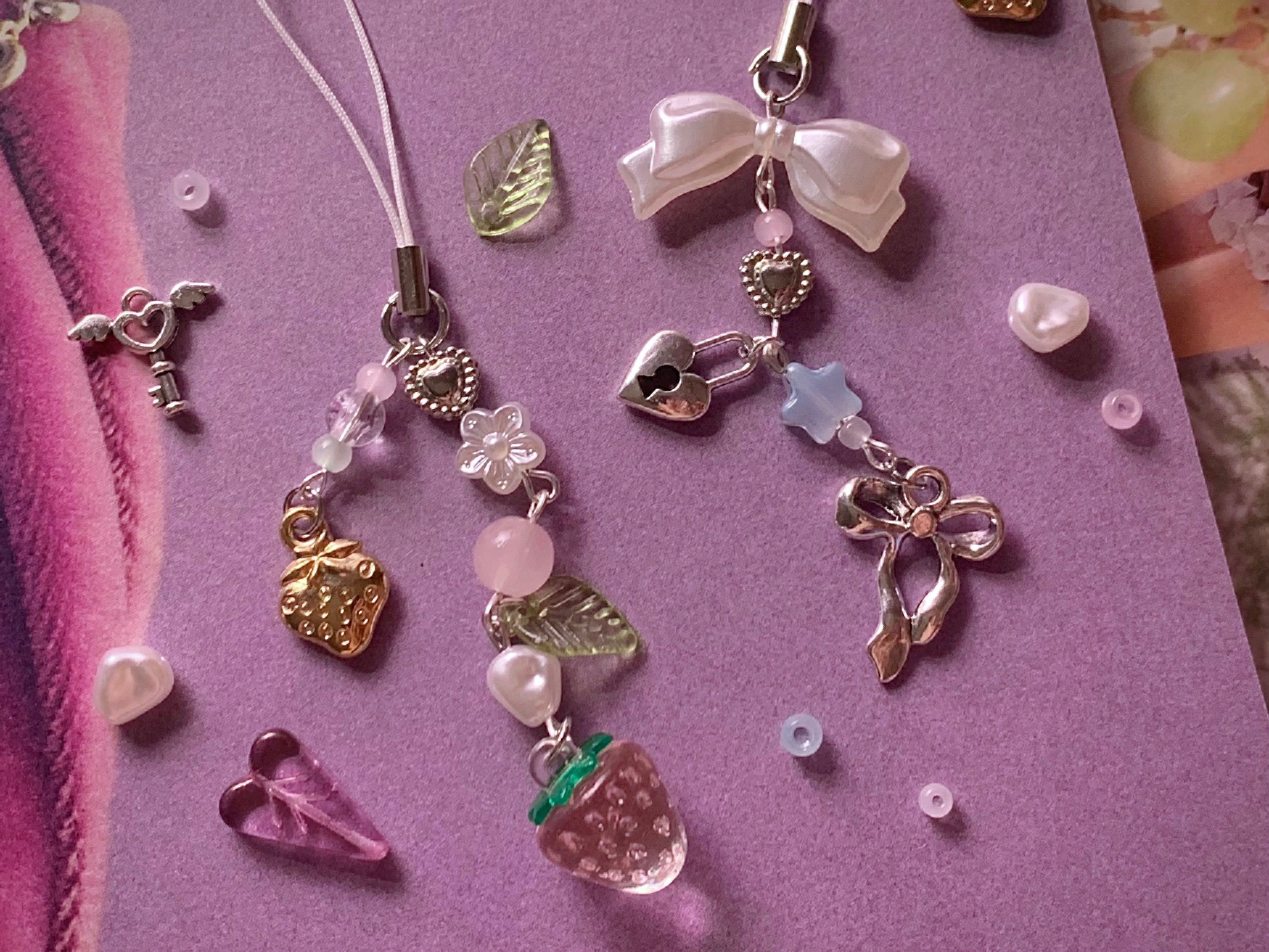 手作串珠吊飾🫧手機掛繩