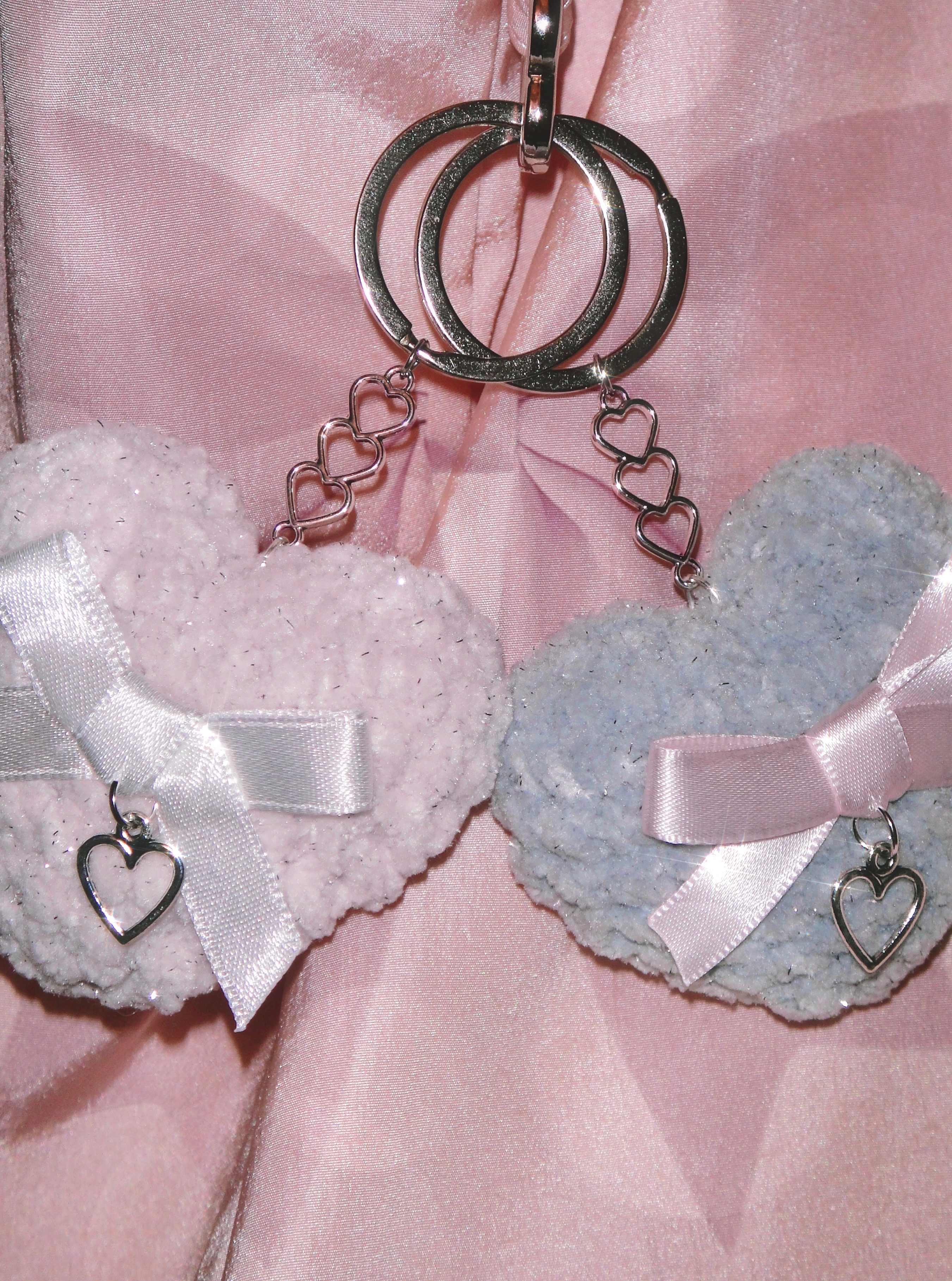 針織愛心蝴蝶結鑰匙圈🩶🎀