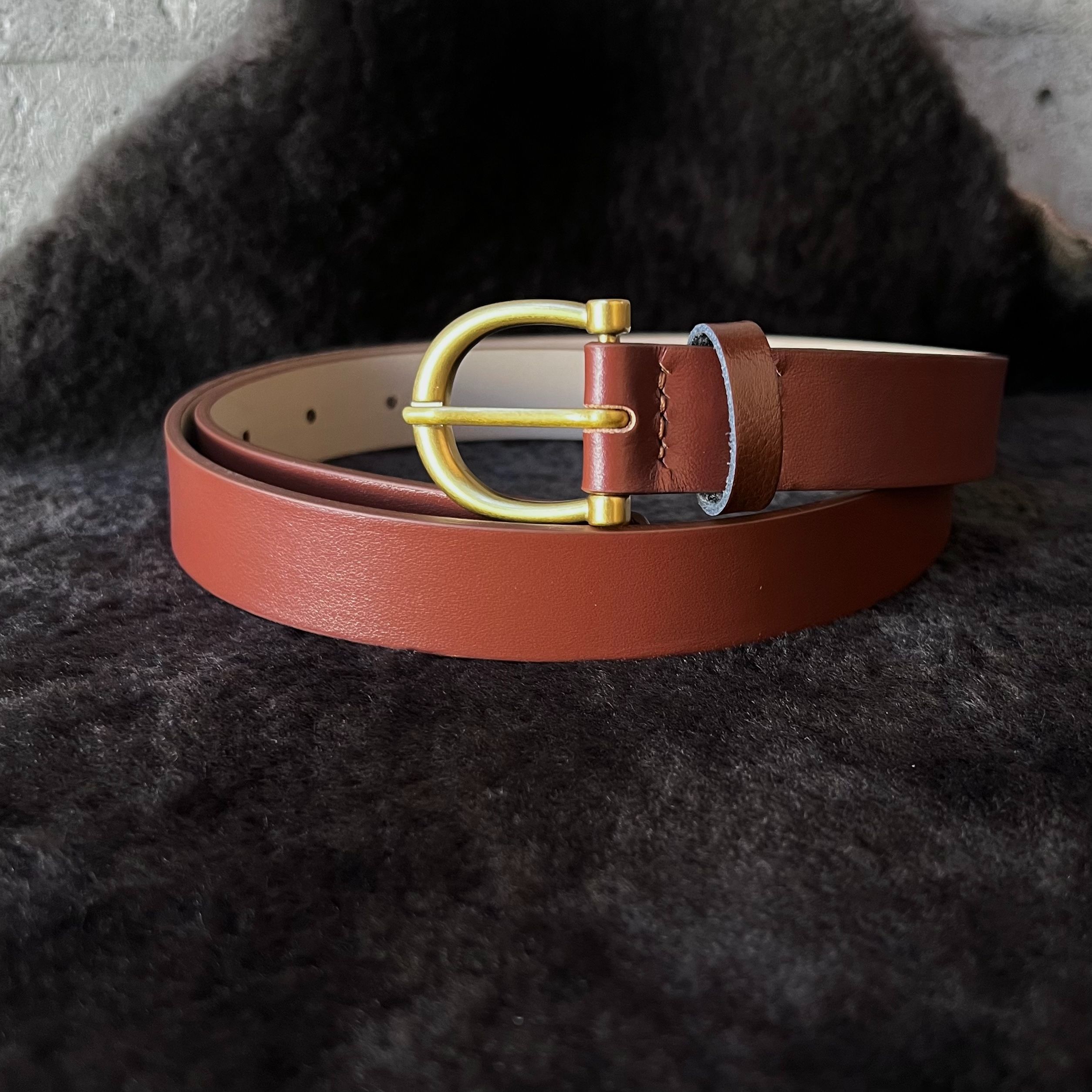 2.5cm寬皮帶  23.紅棕