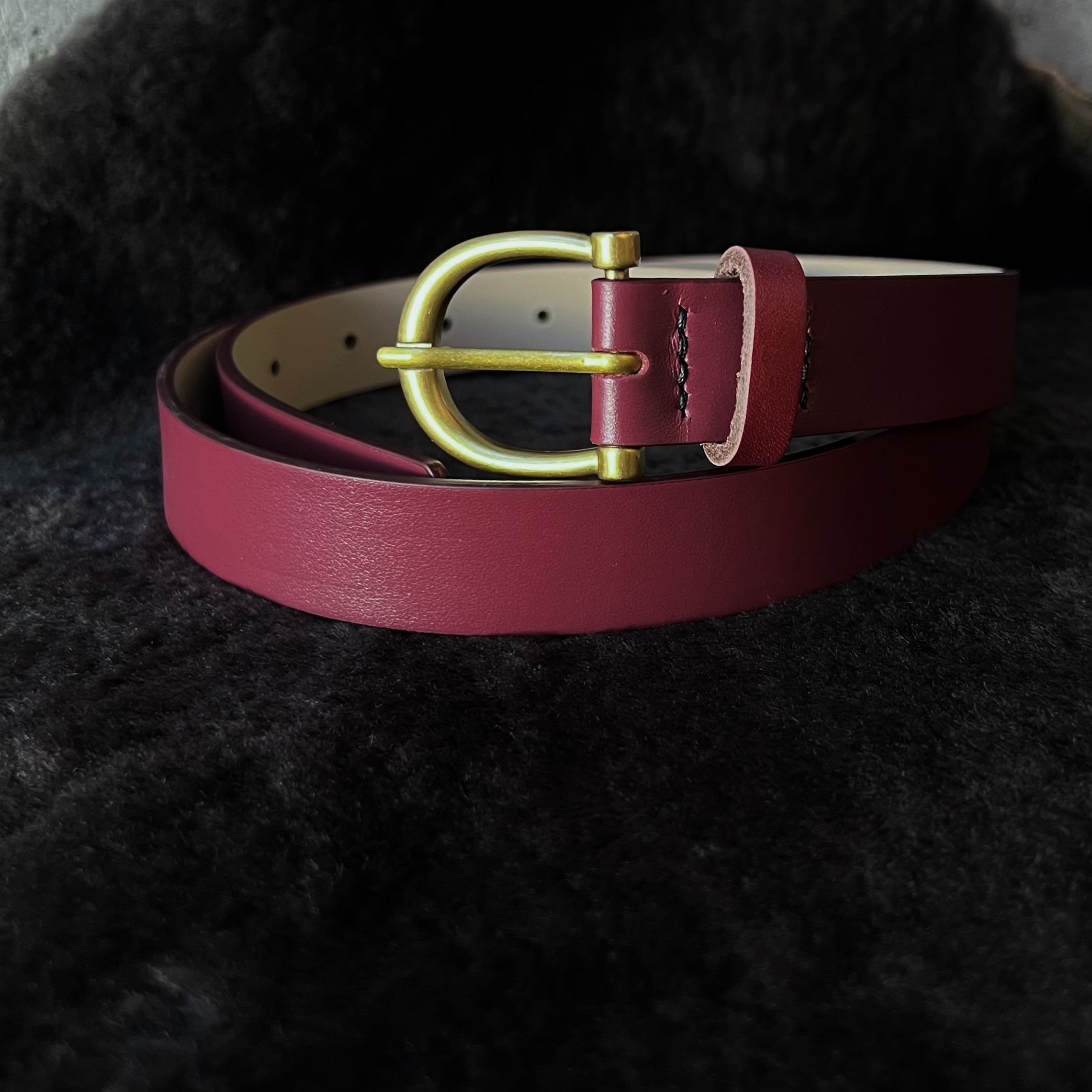 2.5cm寬皮帶  24.暗紅