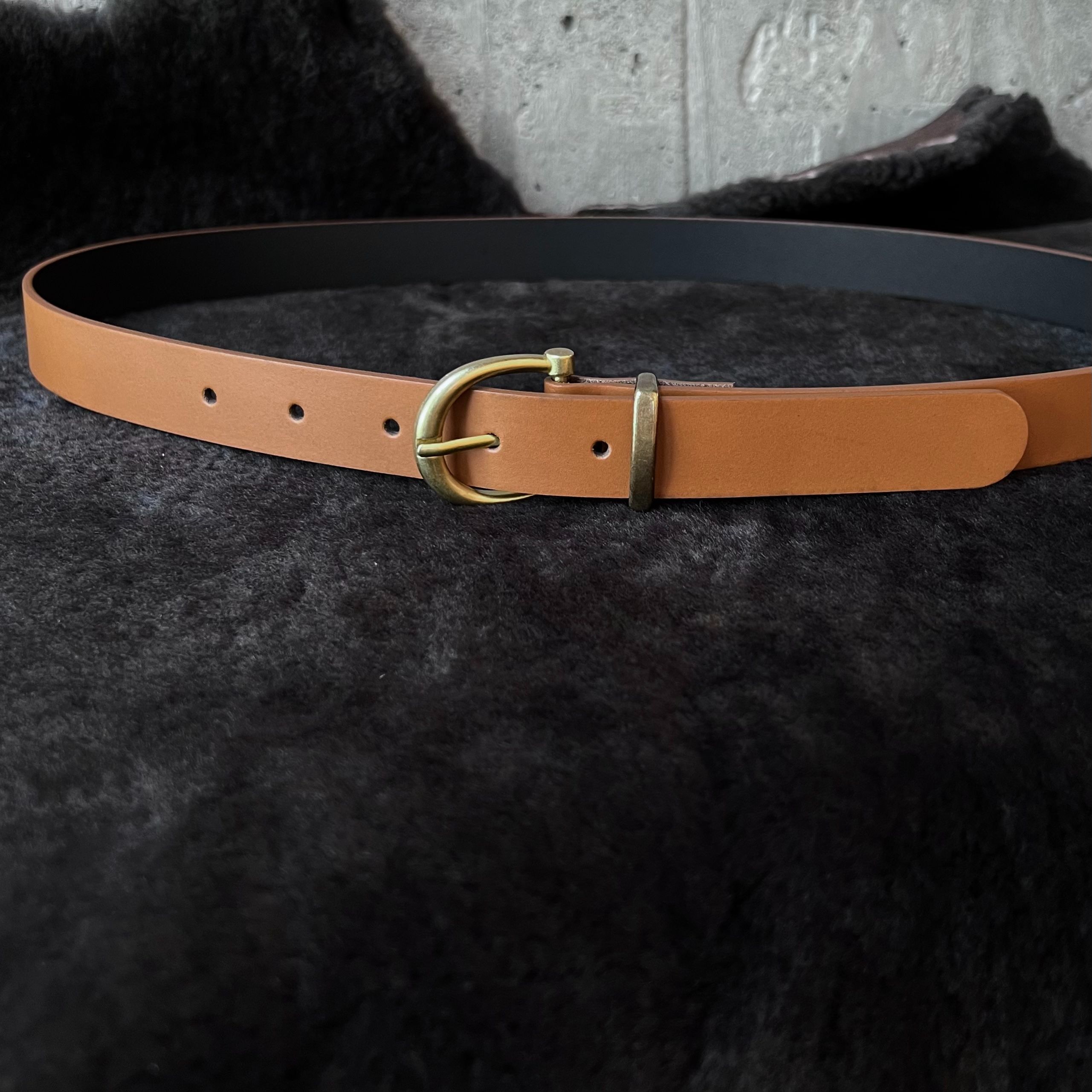 2.5cm寬皮帶  35.霧面淺棕