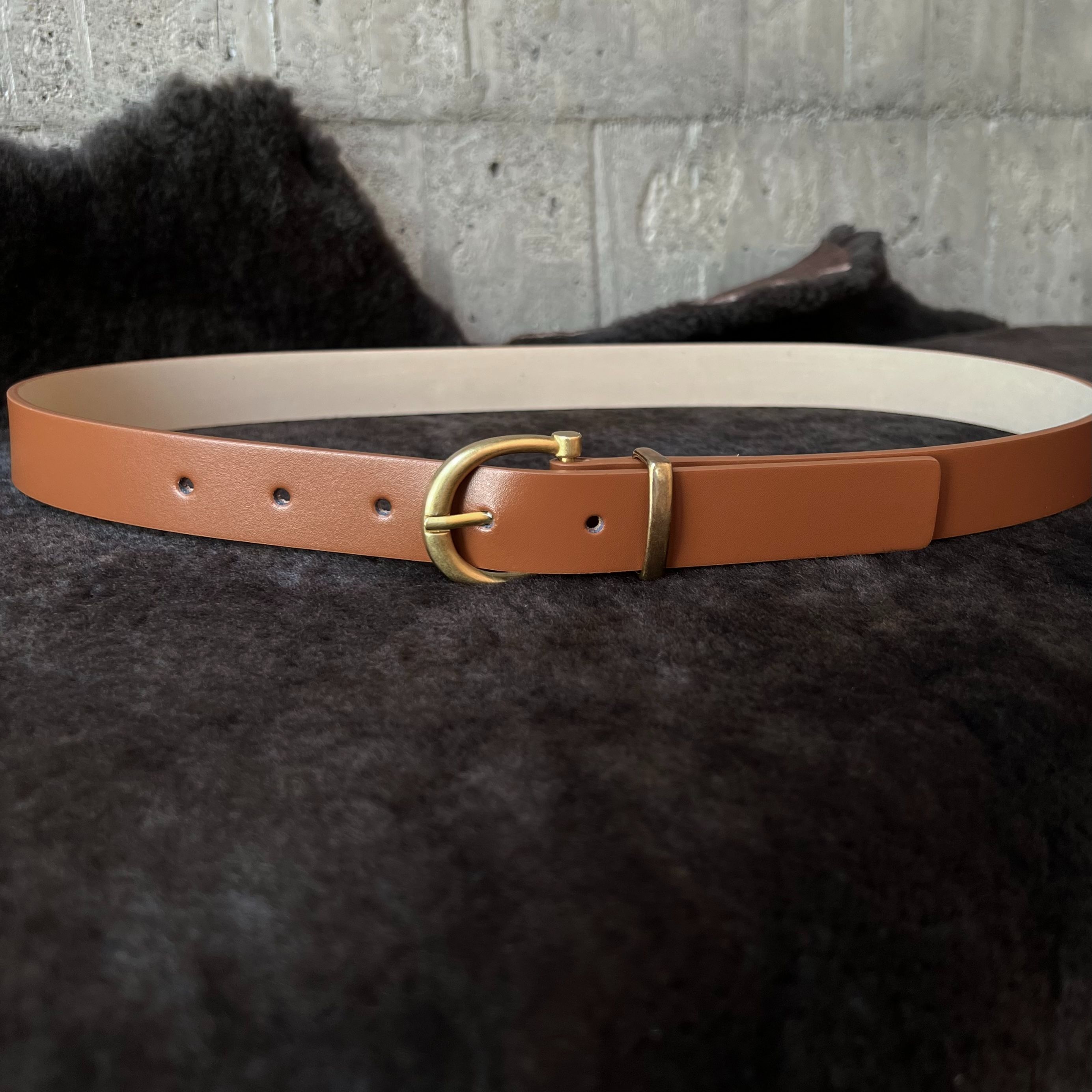 2.5cm寬皮帶  36.亮面深棕