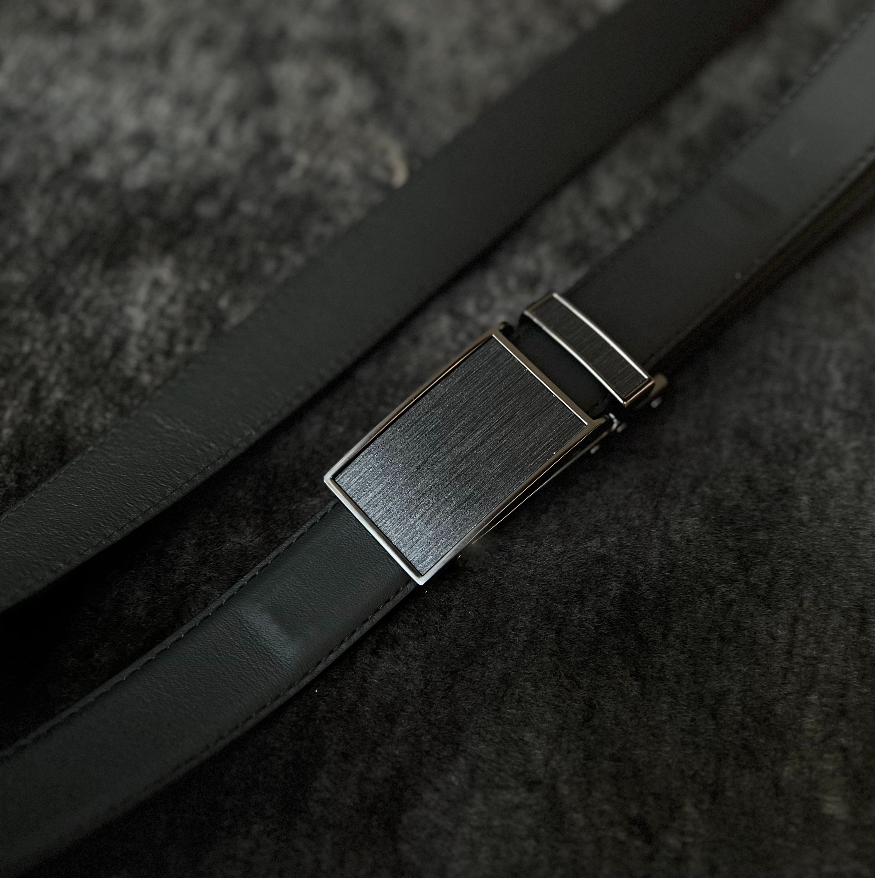 3.0cm皮帶 超跑內裝黑色牛皮自動皮帶