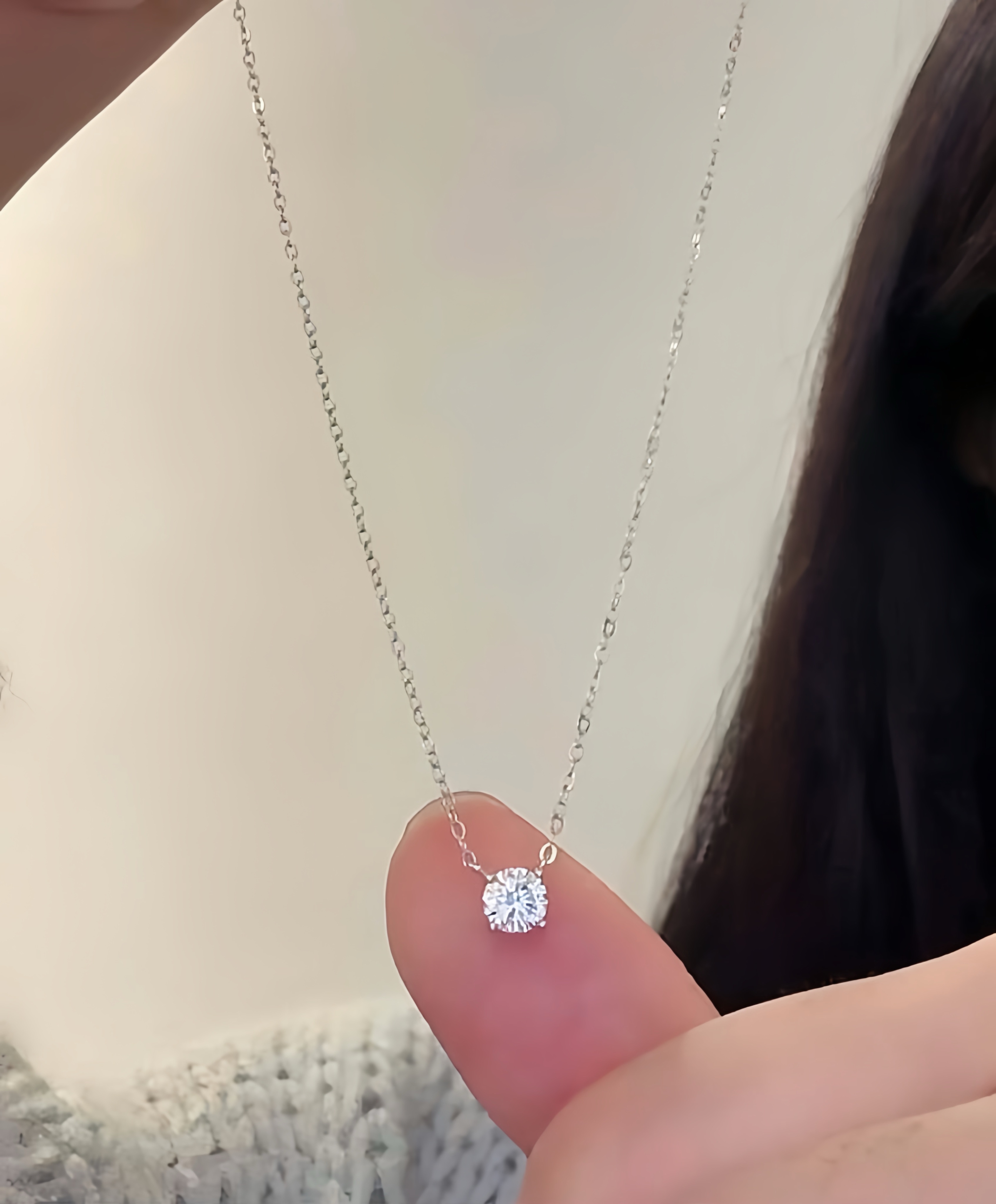 超爆閃鑽氣質項鍊（925純銀）