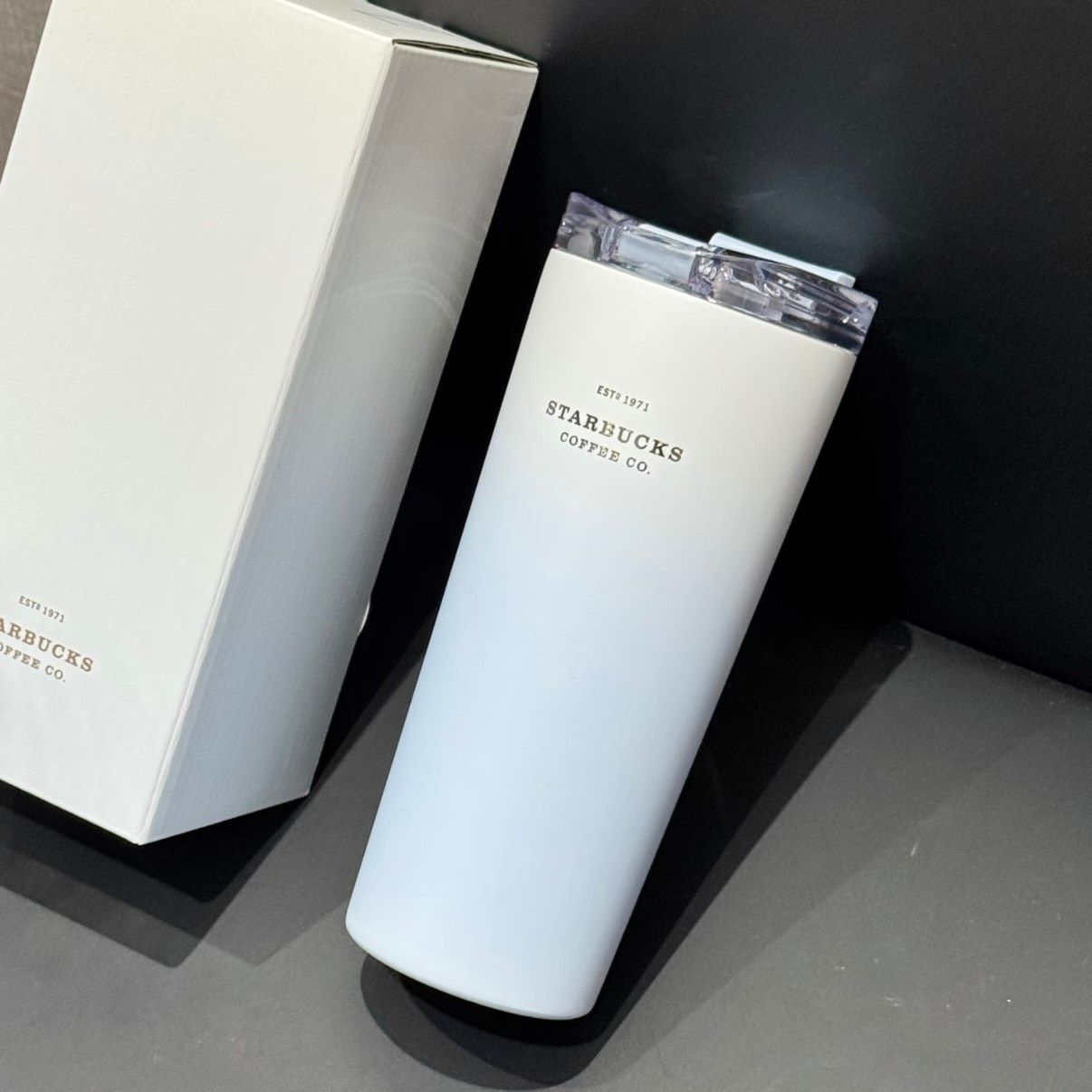 Starbucks星巴克寶寶藍漸層不鏽鋼杯🩵🤍單件免運!!