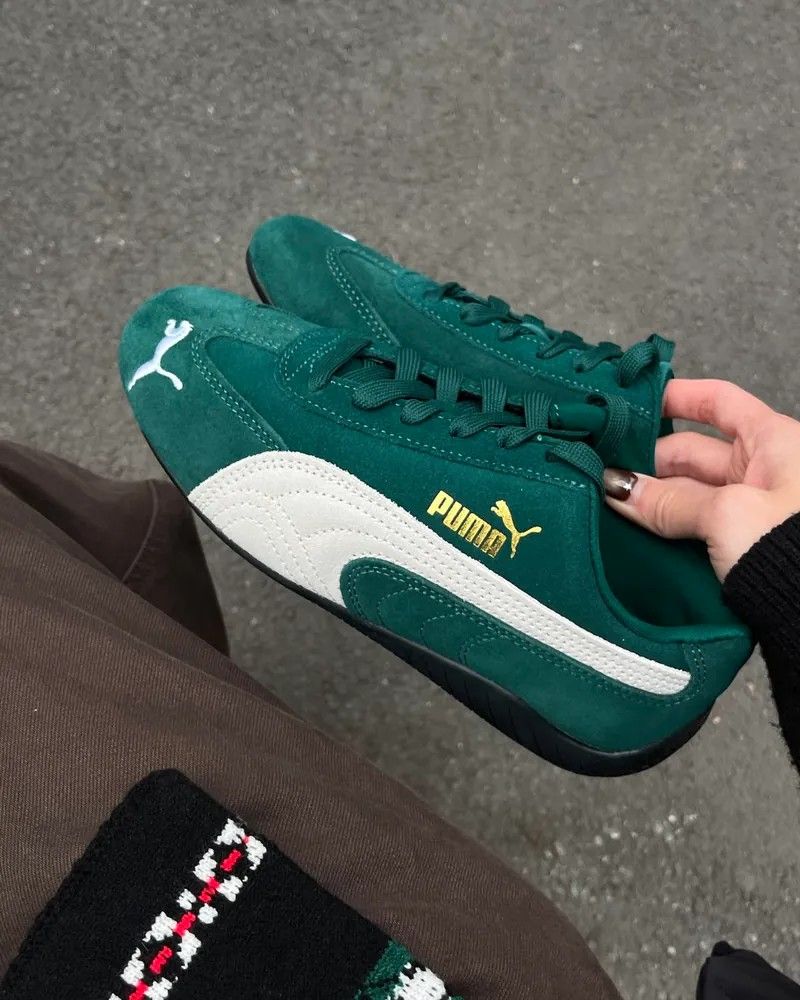 ＜預購＞PUMA S p e e d c a t A r c h i v e 森林綠 綠白 賽車鞋 398846-12