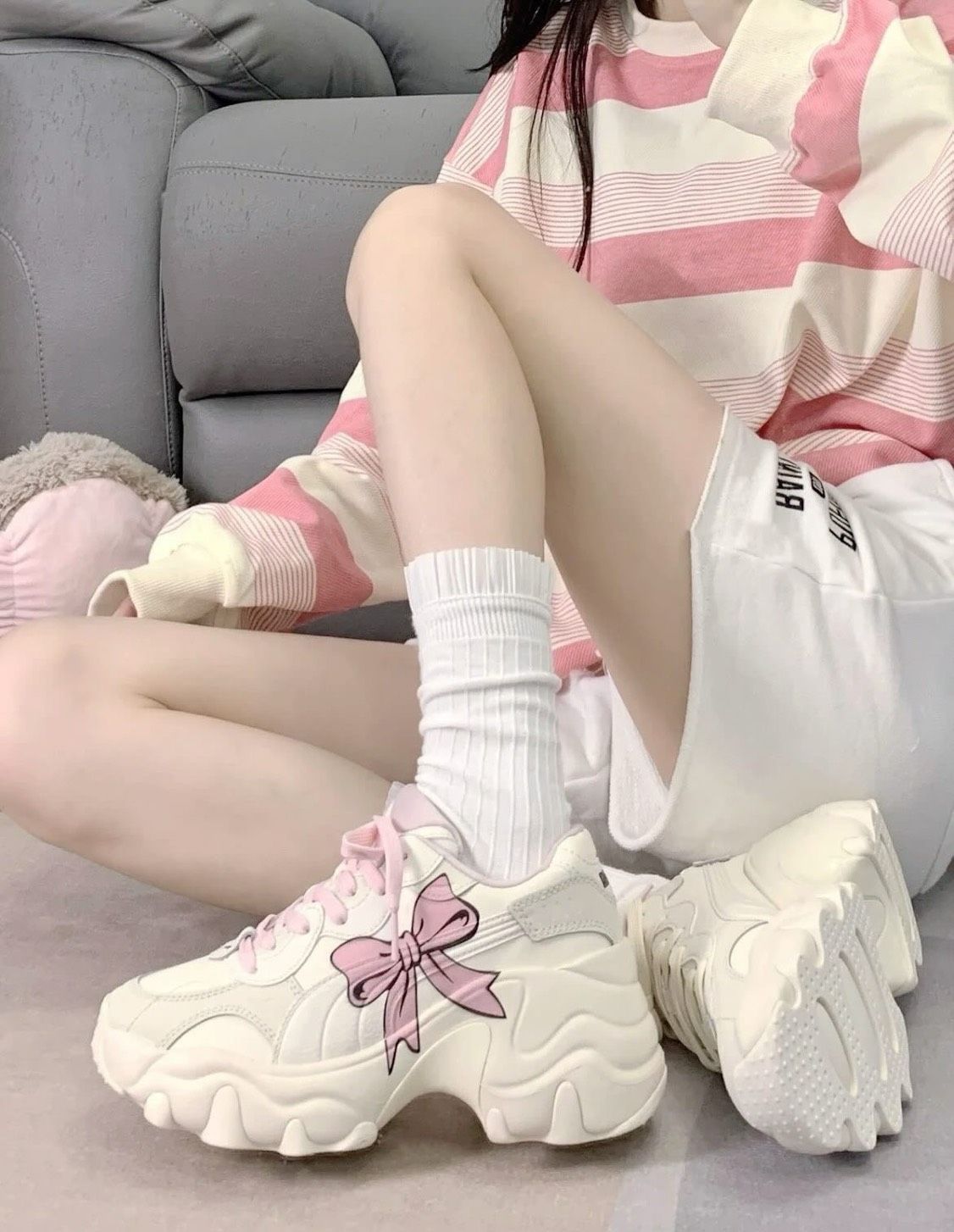 ＜預購＞PUMA 蝴蝶結厚底增高鞋