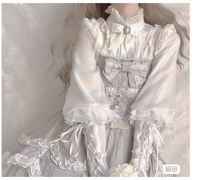 告白氣球羊腿袖lolita內搭生成色-L碼