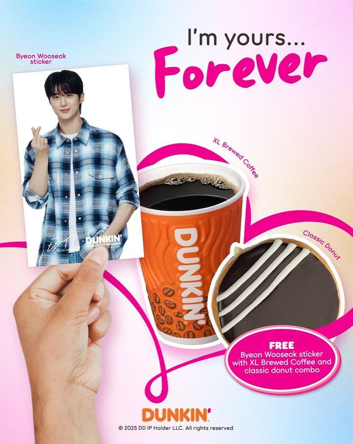 邊佑錫 Dunkin’ 甜甜圈貼紙活動