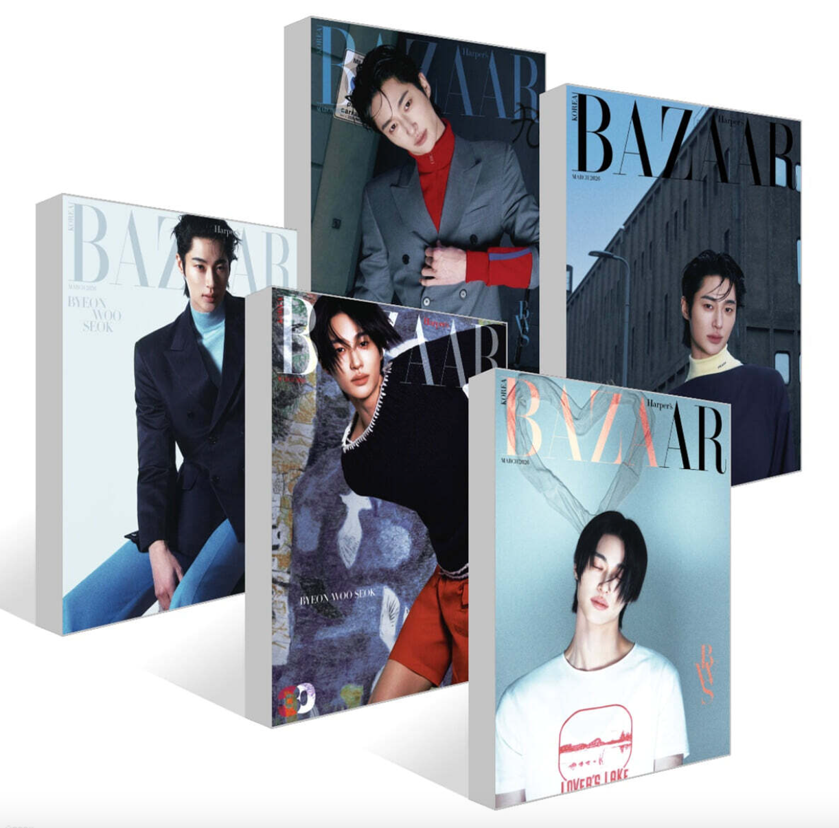 HARPER’S BAZAAR 邊佑錫3月號 5版各一 組合 送海報