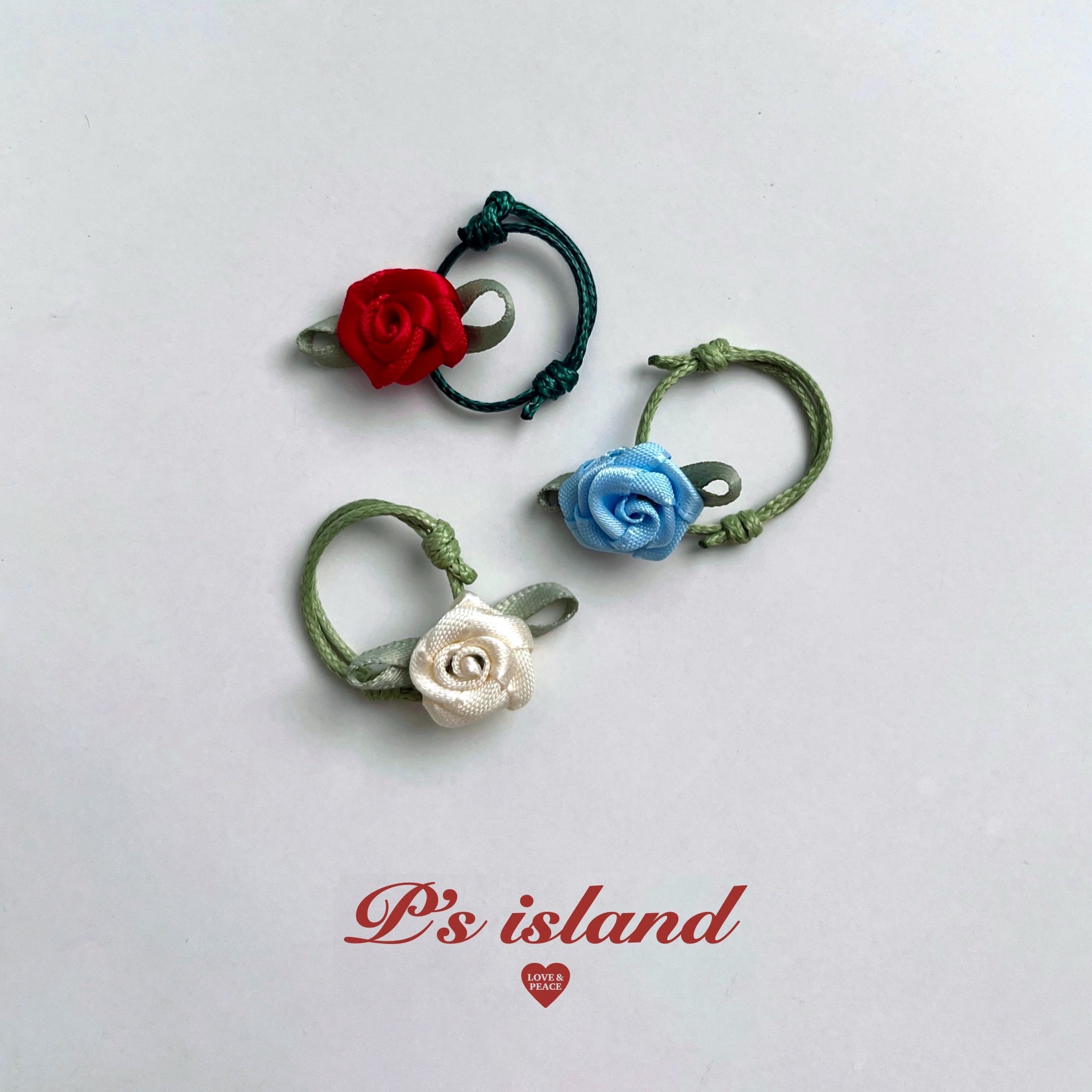 ✸ 搶先預購 ✸ P’s island Lovenook - RING 可調節和平花蕾戒指 緞面玫瑰 法式復古 文創手作