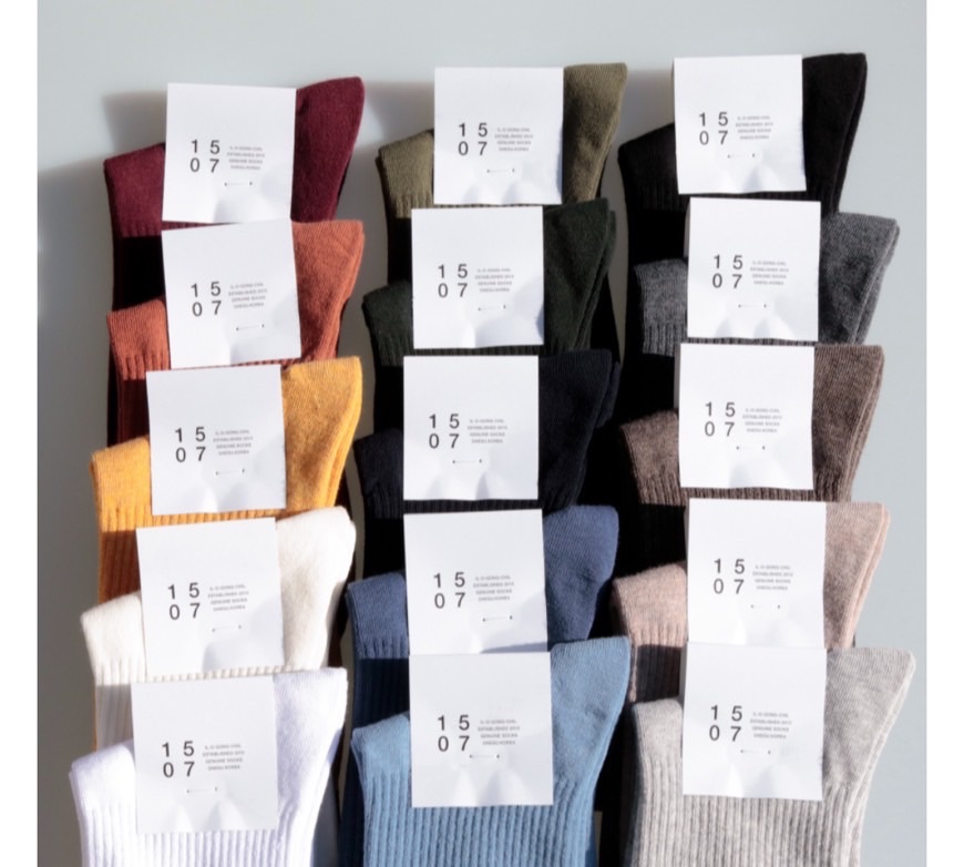 1507韓國製超熱銷素色襪5雙組合