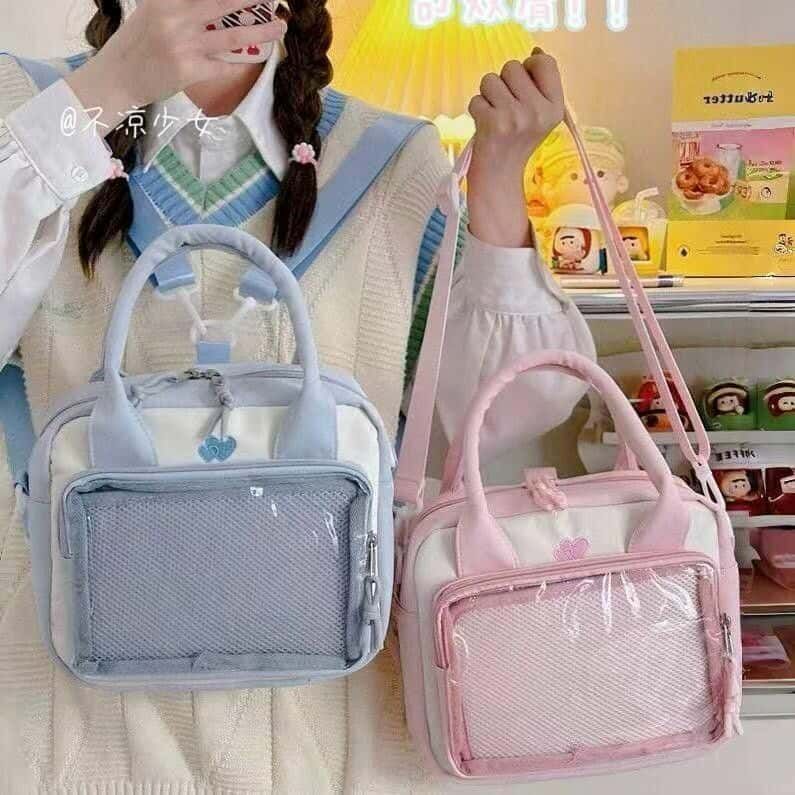 日系學院風多功能痛包