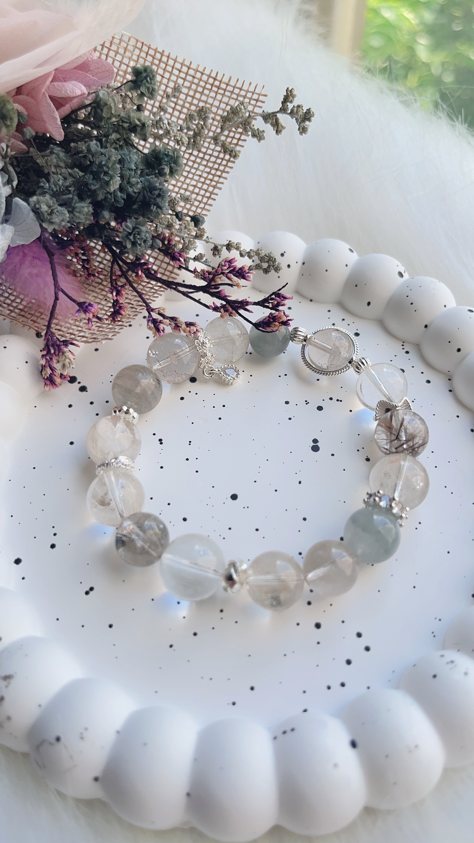 灰藍幽靈兔毛髮晶設計款