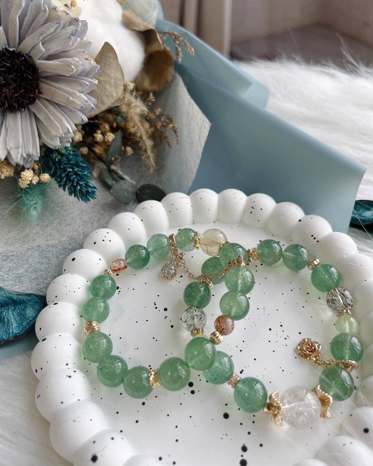 高品星光綠草莓晶設計款