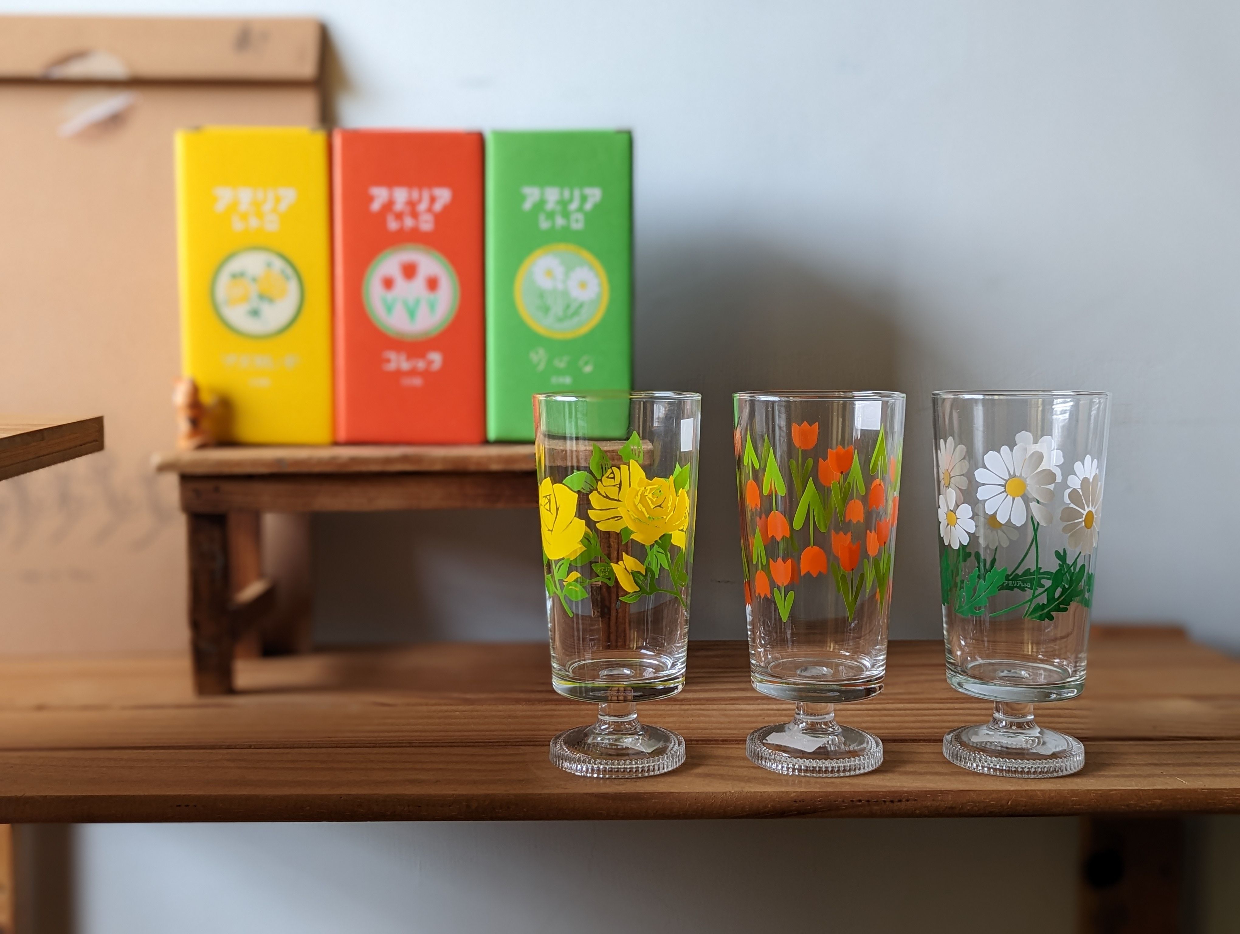 在台現貨 昭和風 喫茶店 高腳玻璃杯（請點標題我本人看詳細）