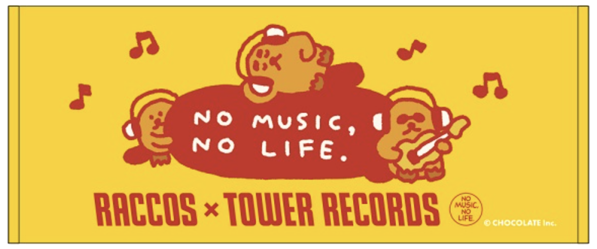 RACCOS × TOWER RECORDS 限量款毛巾